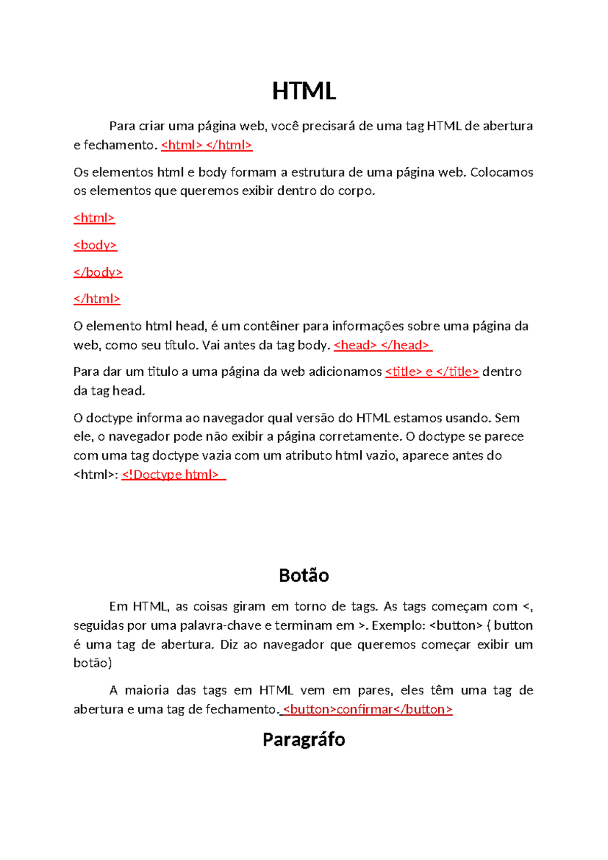 Html - Copiar - Copiar - Copiar - HTML Para criar uma página web, você ...