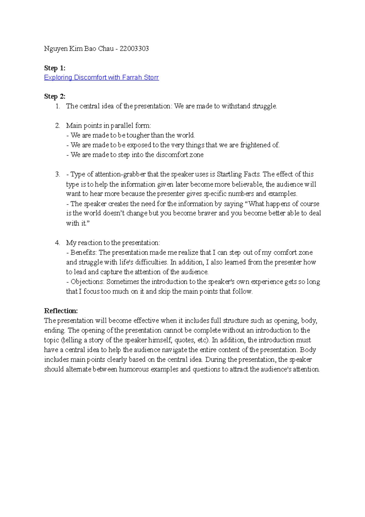 HW7 - individual - BAS - Watch a video and summary it main ideas ...