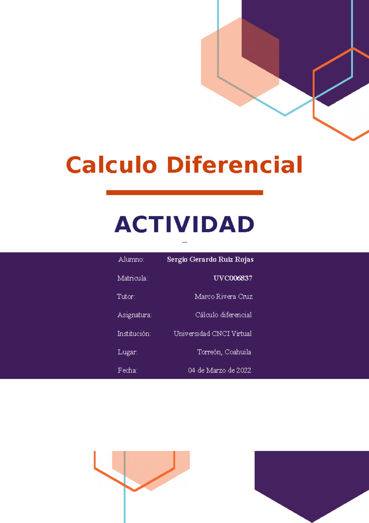 Actividad 1 - Calculo Diferencial - Ingeniería Industrial Y Sistemas ...