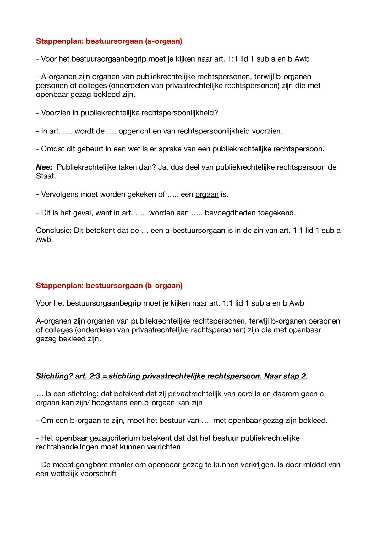 Bestuursorgaan: A Of B - Stappenplan: Bestuursorgaan (a-orgaan) Voor ...