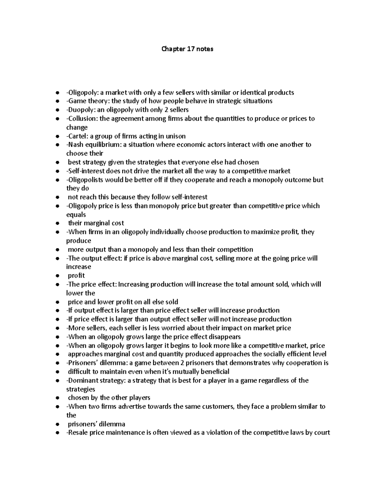 Chapter 17 Notes Microeconomics.docx - Google Docs - Chapter 17 Notes ...