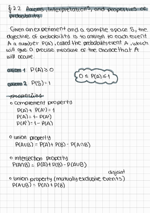 Sample Spaces and Events - Sample Spaces events def: I Sample Space The ...
