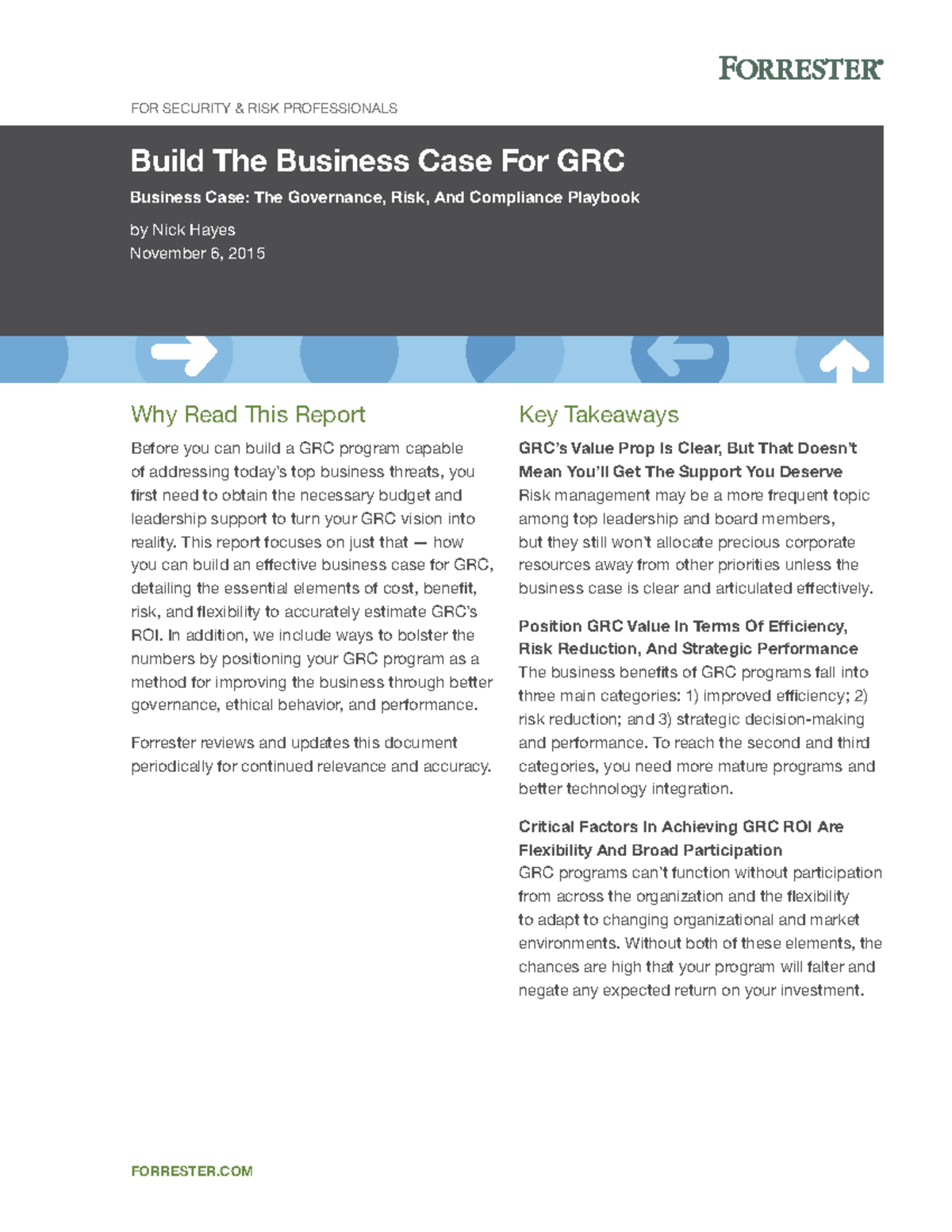 Forrester Build The Business Case 2015 - Build The Business Case For ...