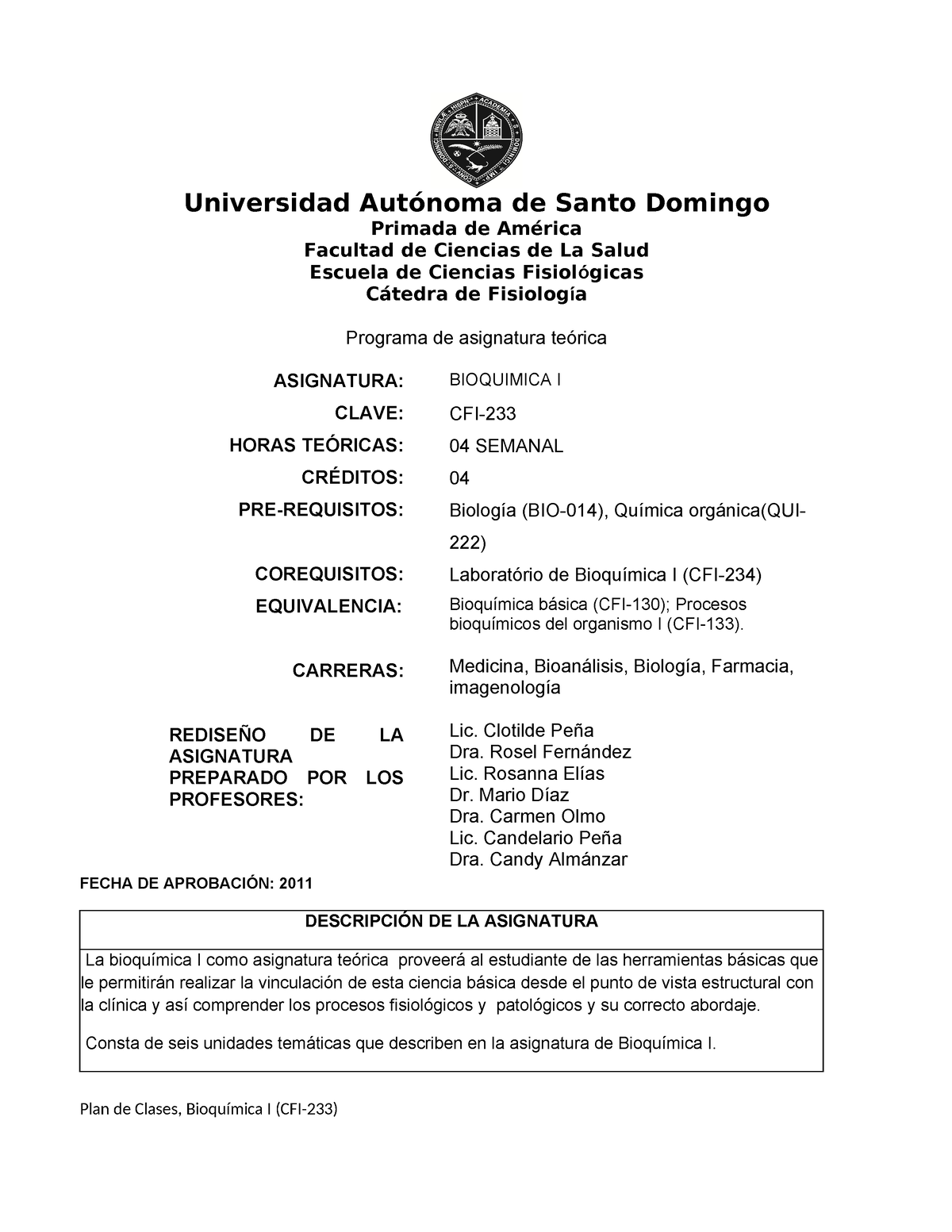 Programa Bioqu Ã­mica I-Para estudiantes - Universidad Autónoma de ...