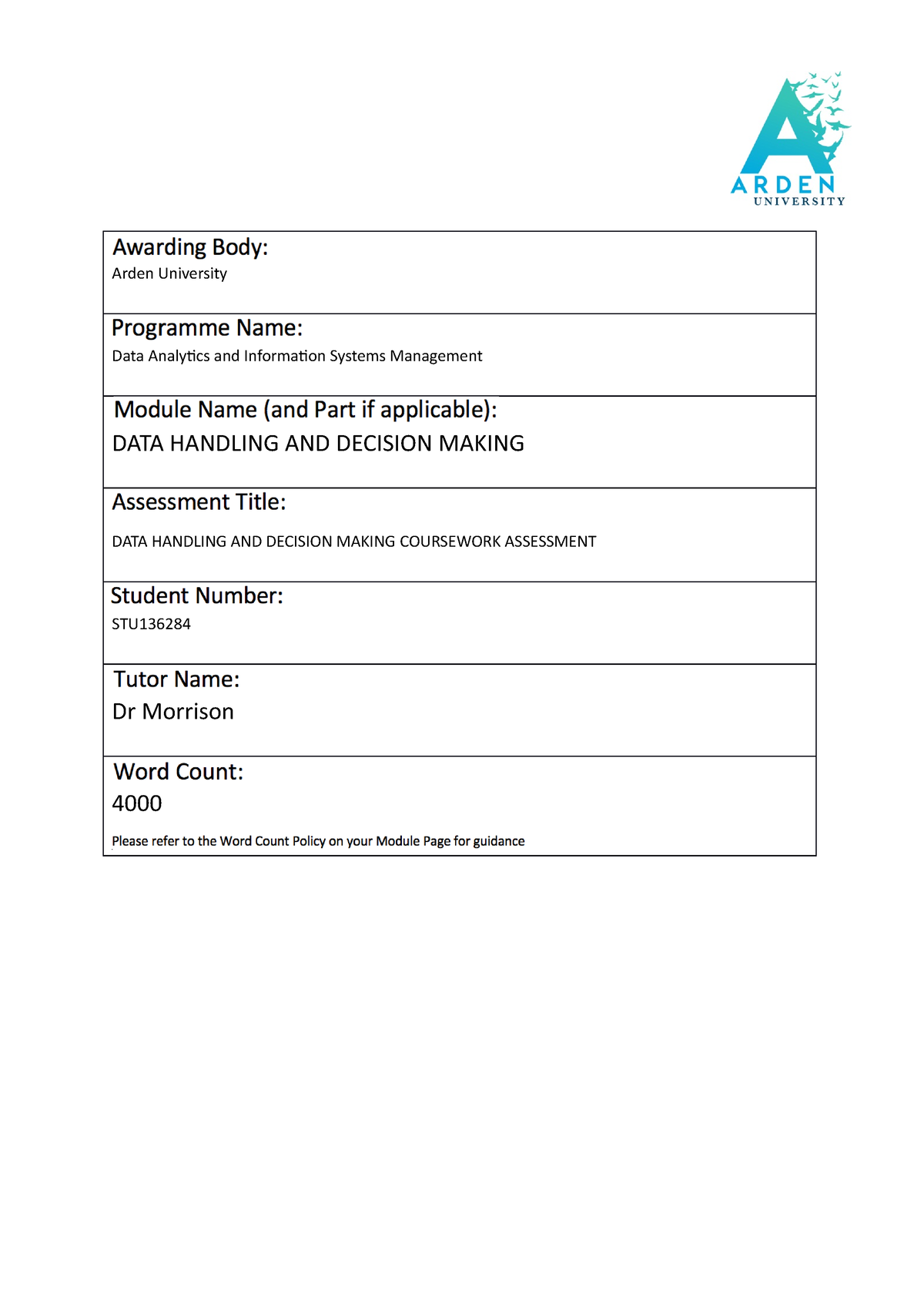 case study on data handling