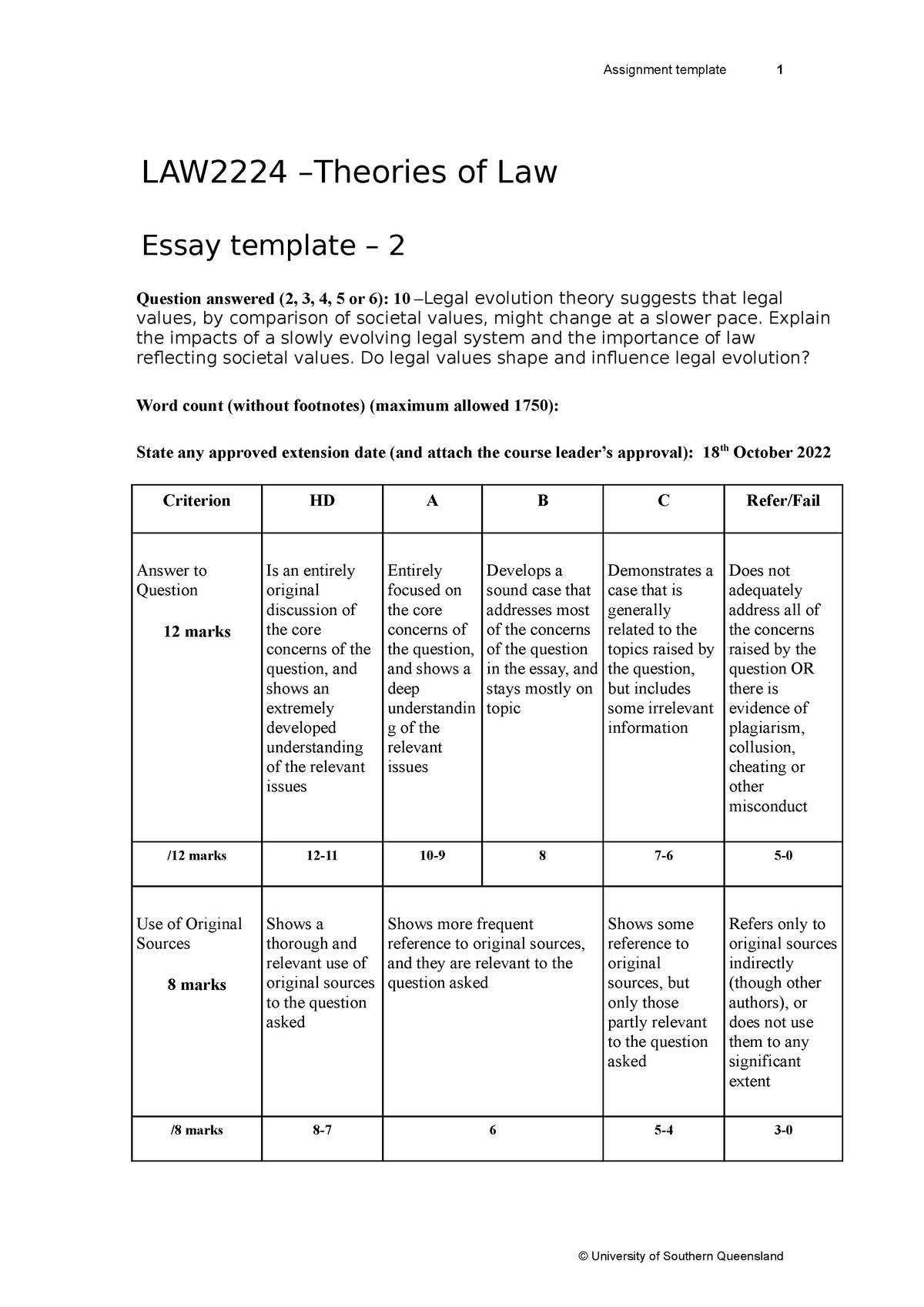 theories of law assignment