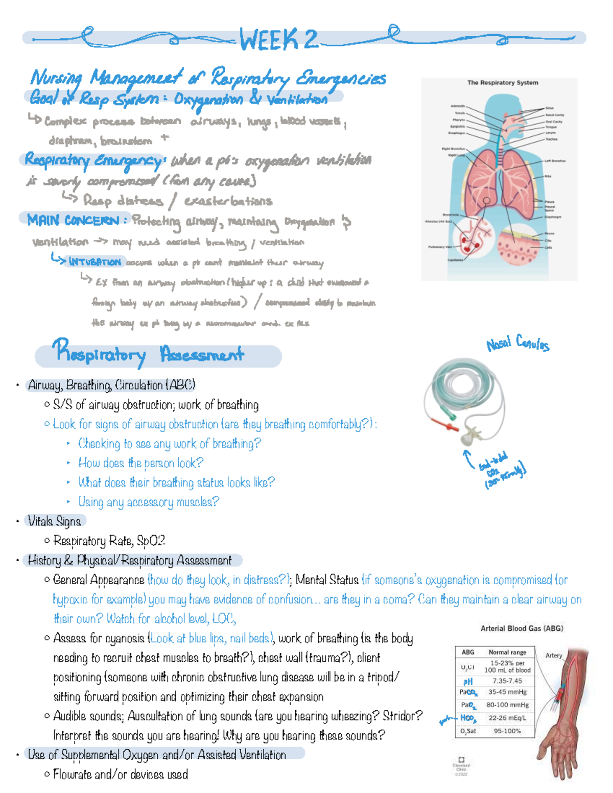 Week 2, Respiratory EmergencY • Airway, Breathing, Circulation (ABC) S/S of airway obstruction