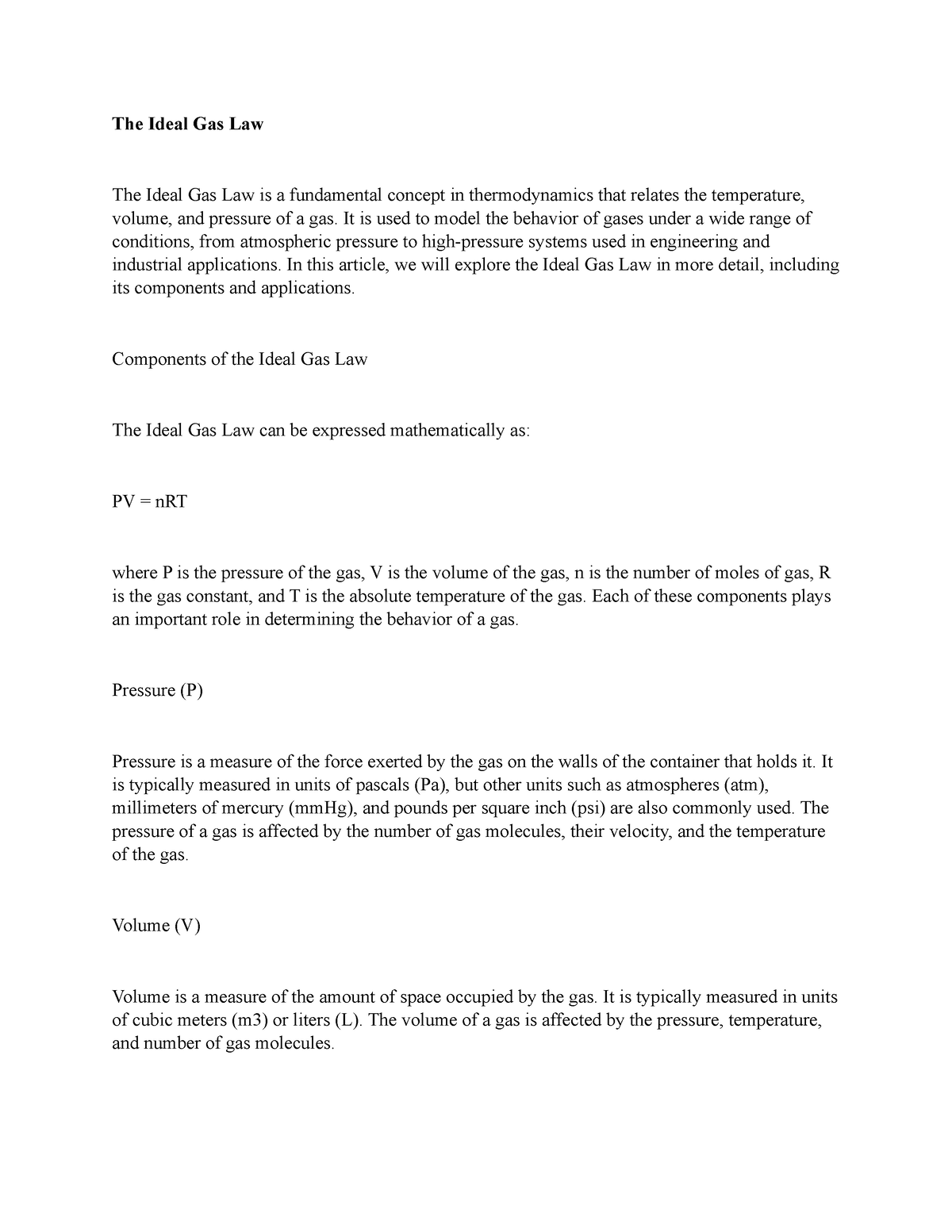 The Ideal Gas Law The Ideal Gas Law The Ideal Gas Law Is A   Thumb 1200 1553 