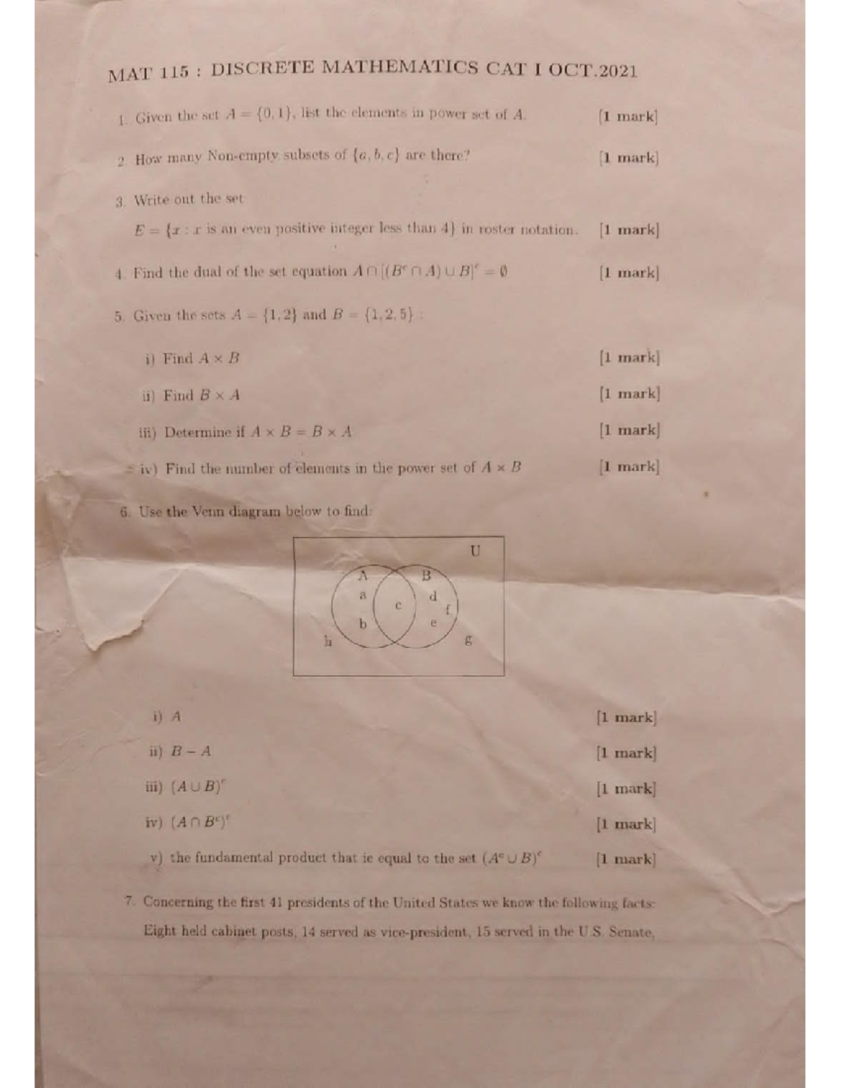 Document 20241004 092236 Cat1mat115 - MAT 115 : DISCRETE MATHEMATICS ...
