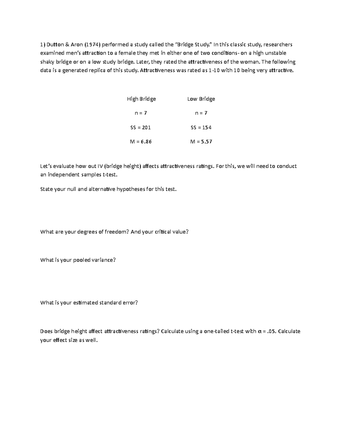 3 28 Workshet1 worksheet Dutton & Aron (1974) performed a study