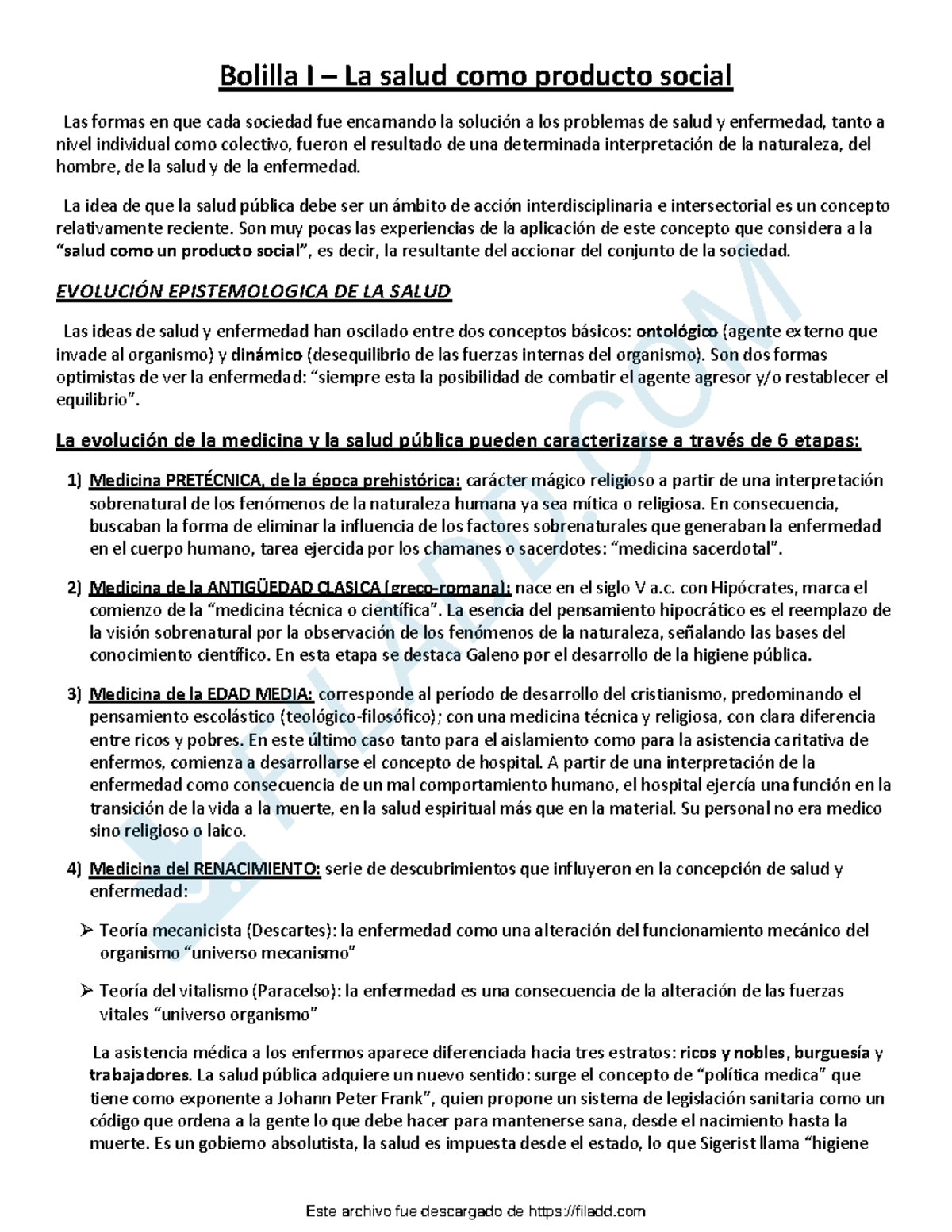 Bolilla-1 - Resumen Bolilla 1 Salud Y Med - Bolilla I 3 La Salud Como ...