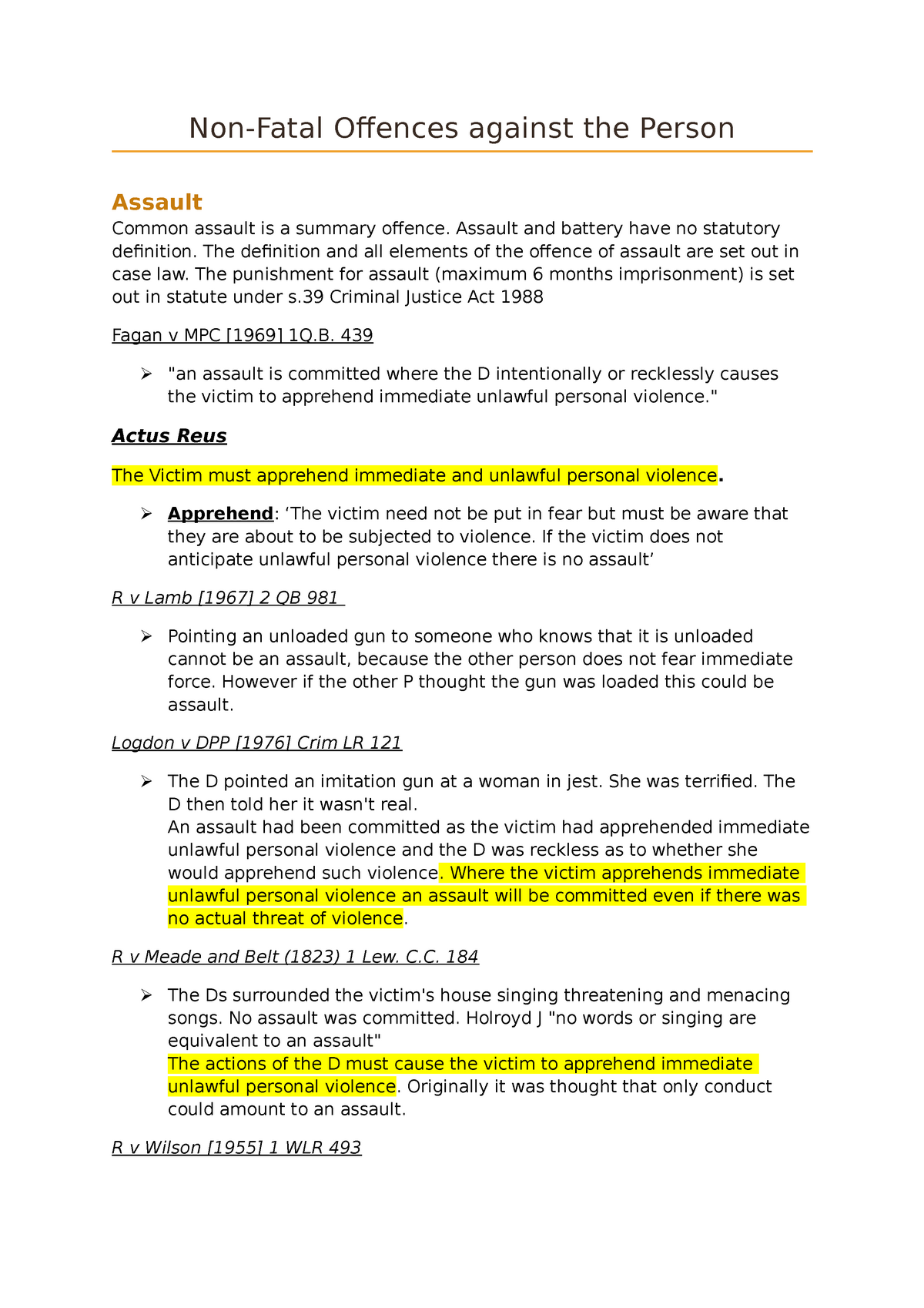 non-fatal-offences-offences-against-the-person-assault-common-assault-is-a-summary-offence