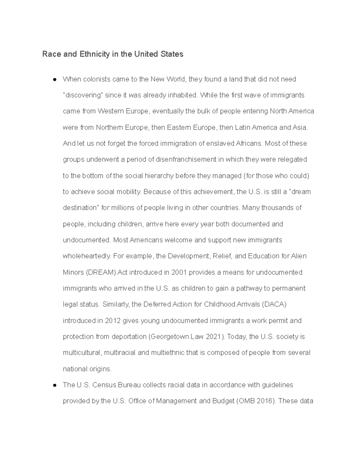 SOCI- Race and Ethnicity in the United States - Race and Ethnicity in ...