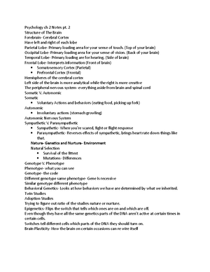 Exam 4 Review Sheet - FA22 PSY 201 Sections 1 & 2 Exam 4 Review Sheet ...
