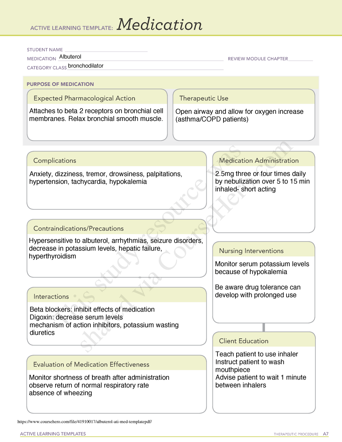 albuterol-ati-med-template-pdf-active-learning-templates-therapeutic