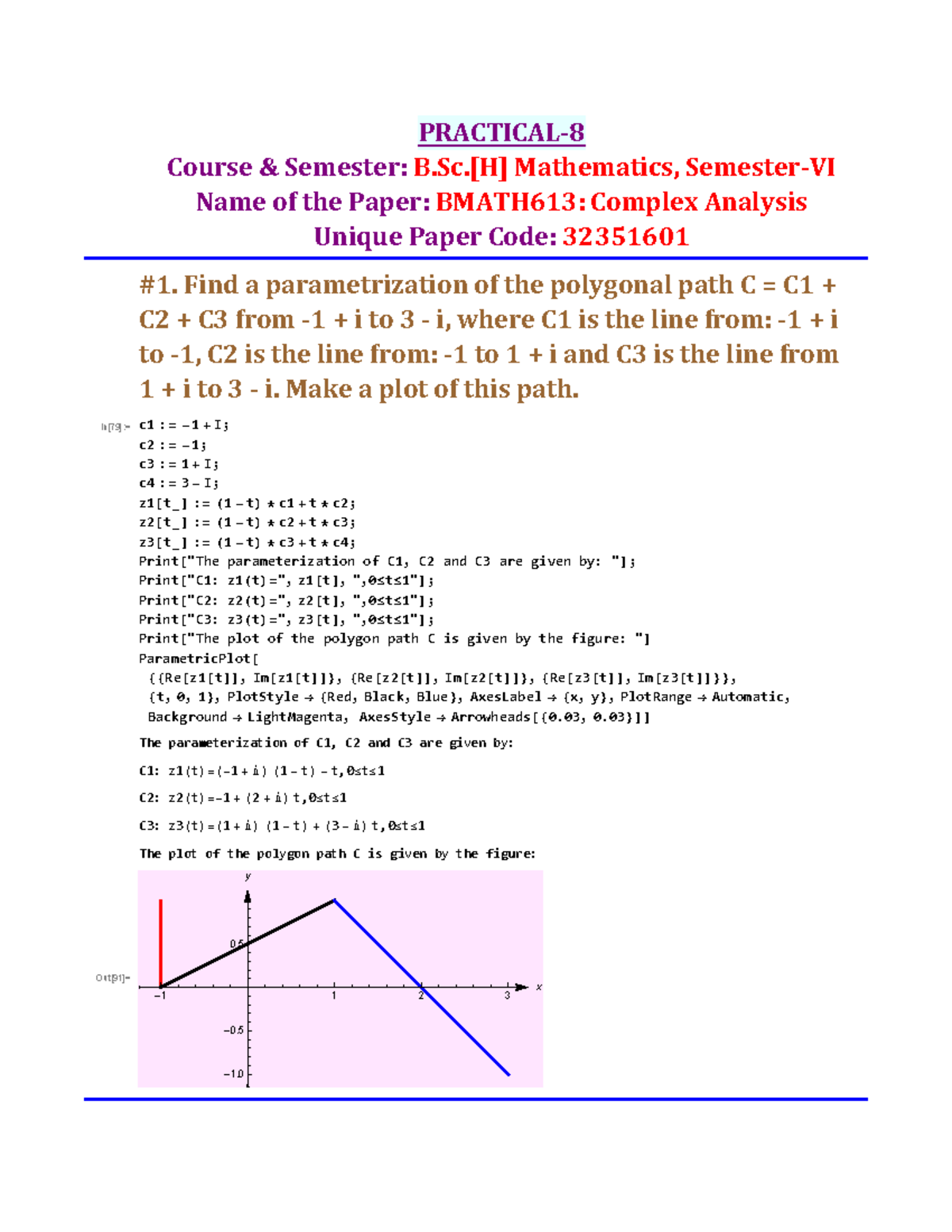 P8 - Practicle files for complex Analysis - PRACTICAL- Course ...