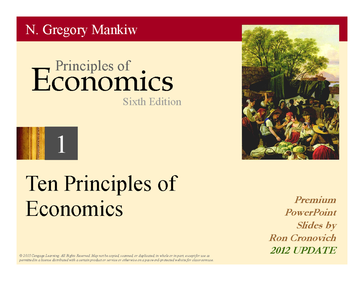 Chapter 1 - ECON 1101 - 1 Ten Principles of Economics Premium ...