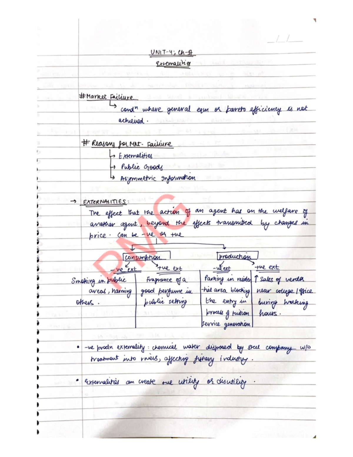 Externalities unit-4 Notes - Paper 14- Intermediate Microeconomics-II ...