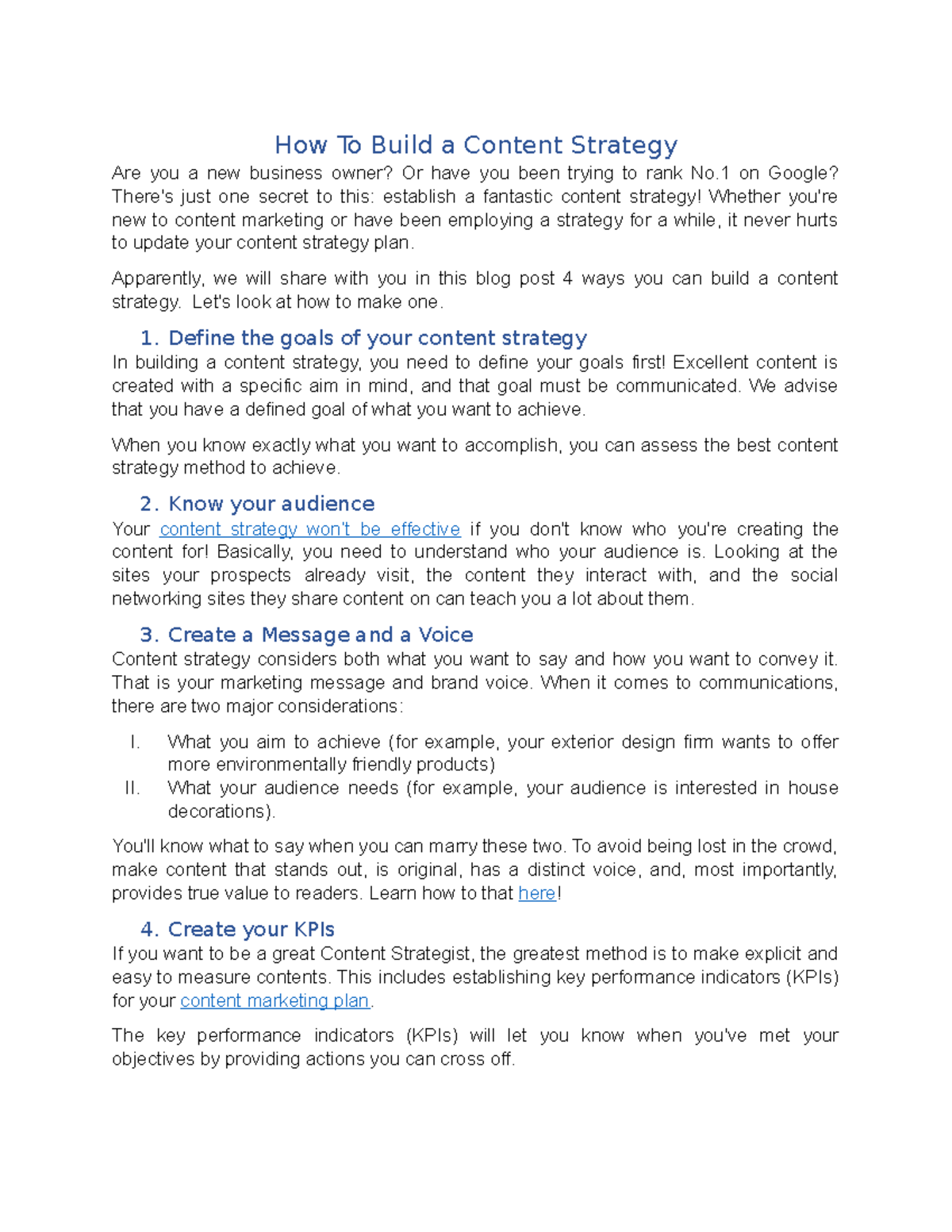 How To Build a Content Strategy - Apparently, we will share with you in ...