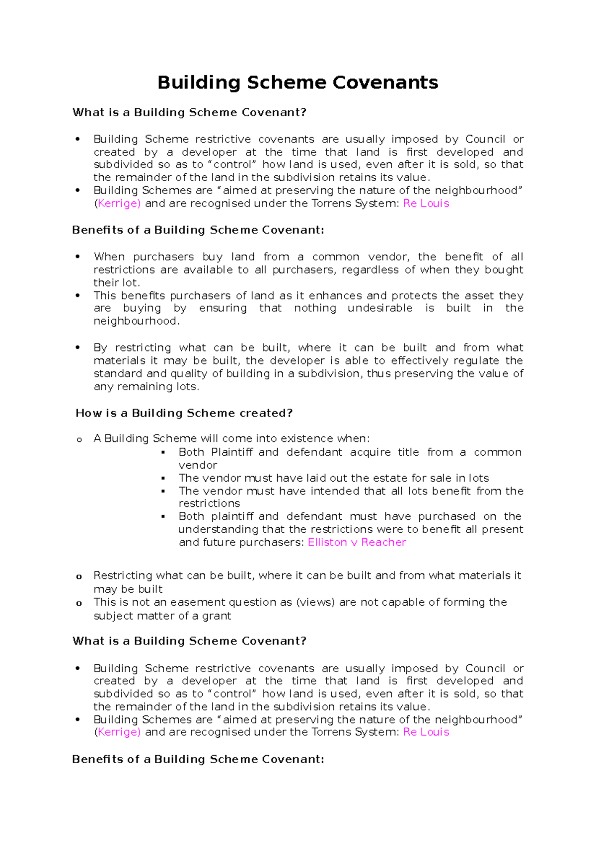 summary-lecture-building-scheme-covenants-building-scheme