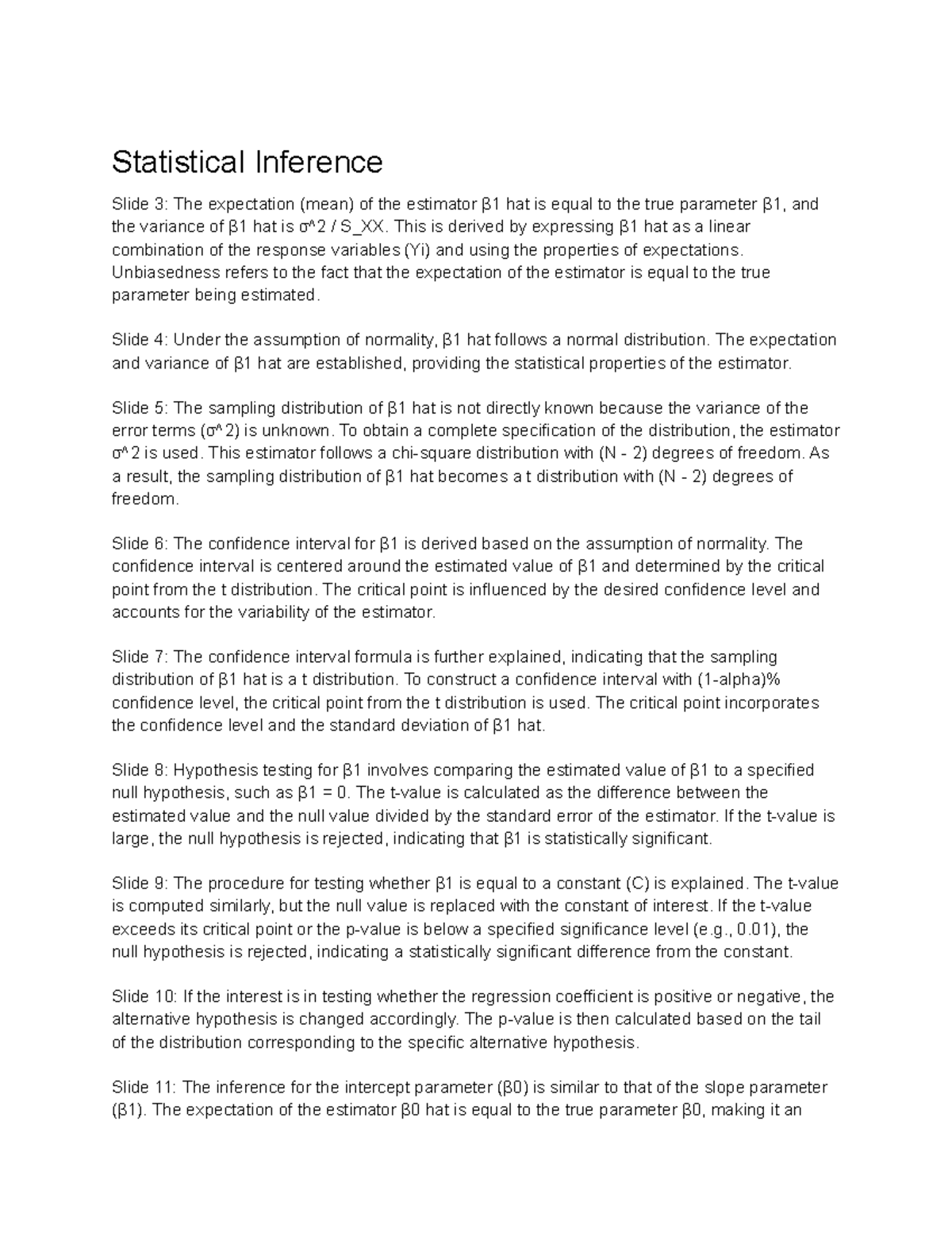 Module 1 Statistical Inference - Statistical Inference Slide 3: The ...