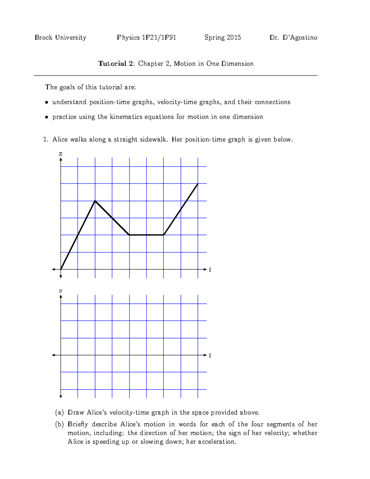 Mechanics And Introduction To Relativity Tutorial Work All - Brock ...