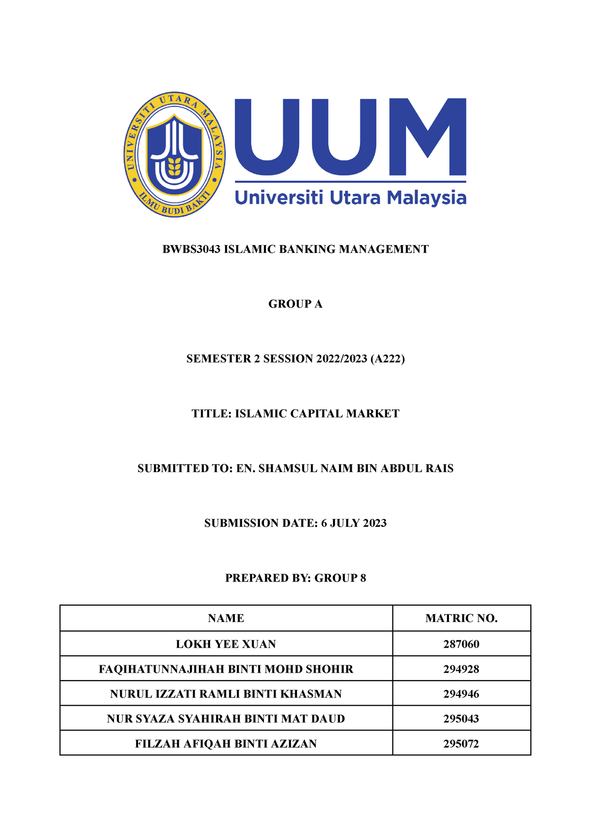 islamic banking assignment