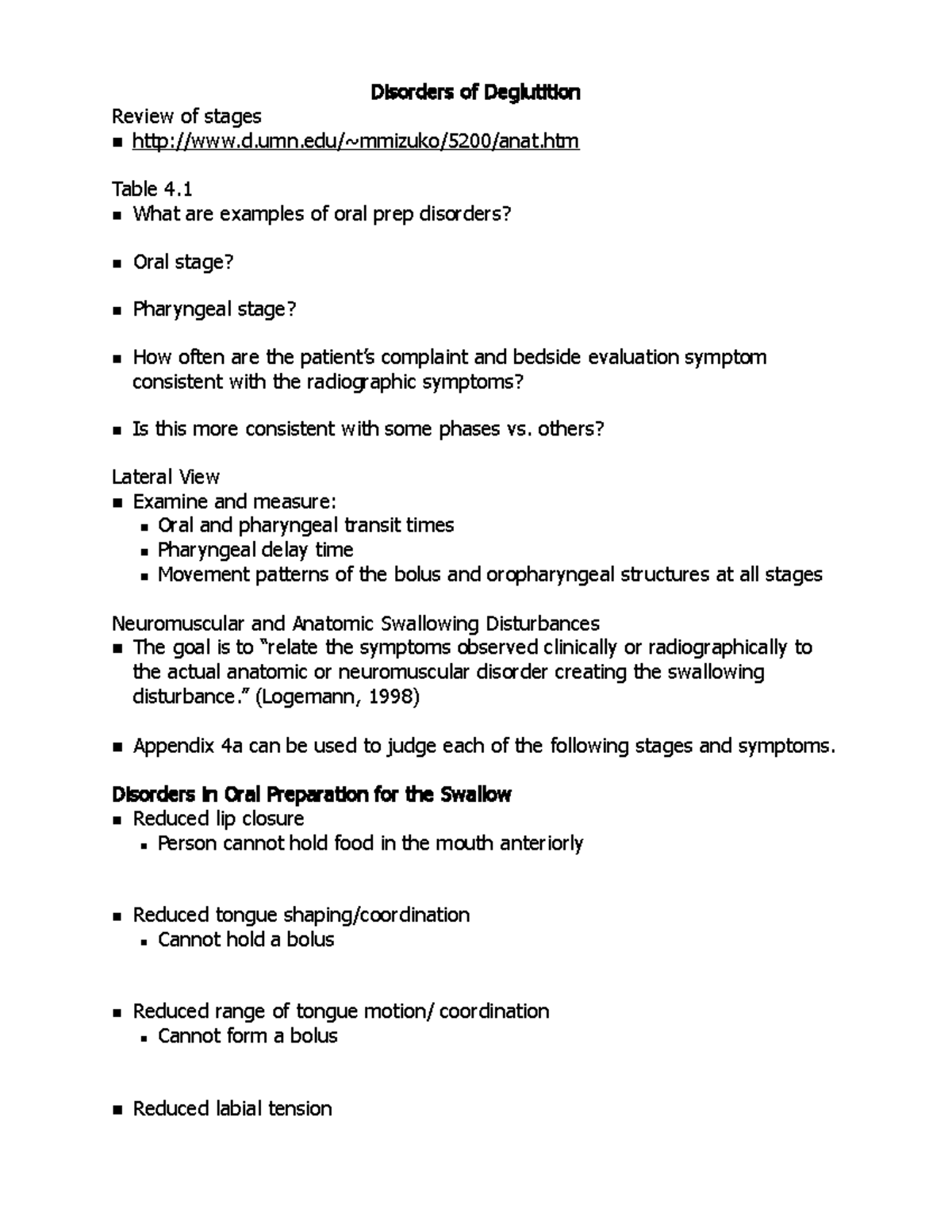 Lecture Notes - Disordered of Deglutition - SPCH3206 - UQ - Studocu