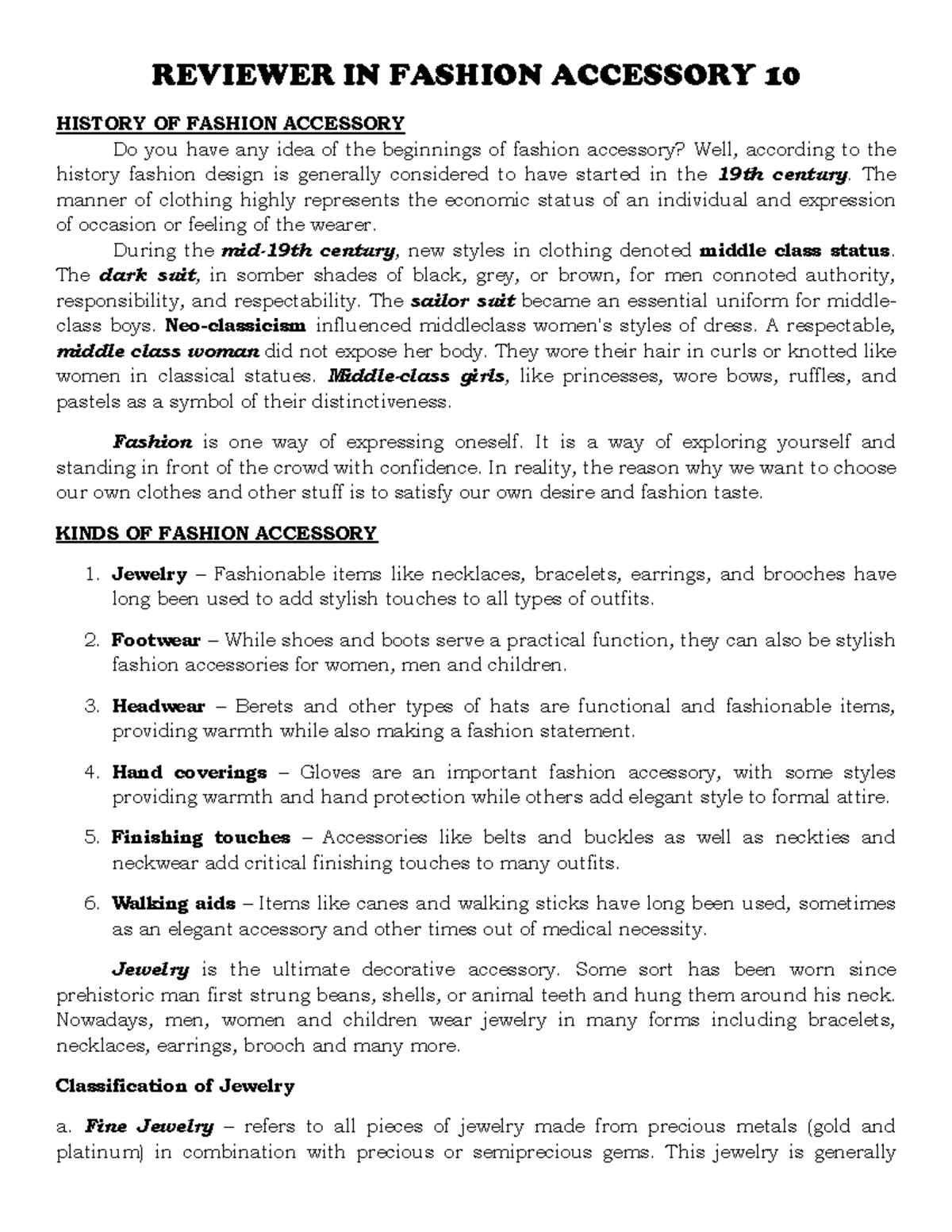 TLE10 Kakakaka REVIEWER IN FASHION ACCESSORY 10 HISTORY OF FASHION