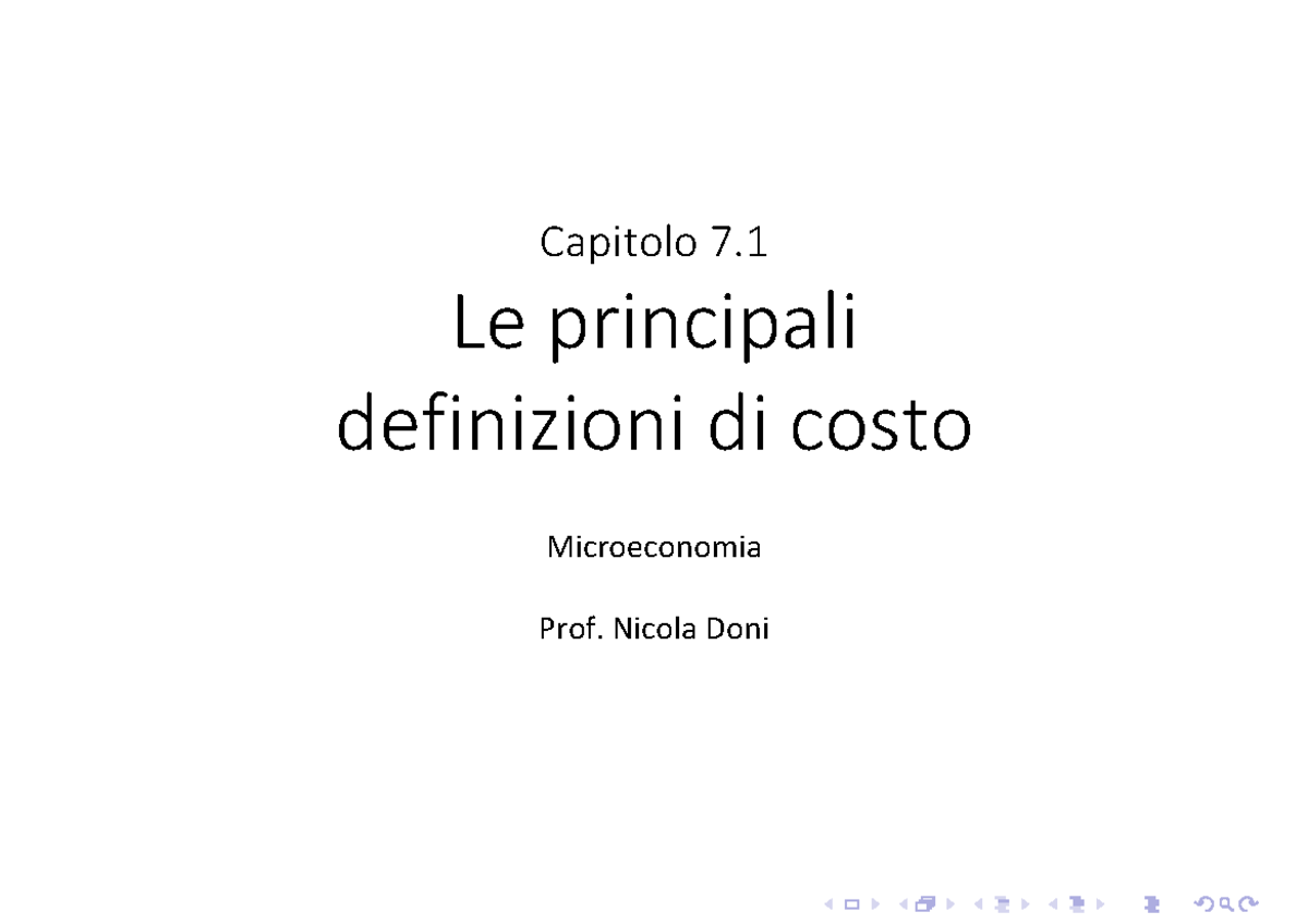 Capitolo 7.1 e 8 besanko lezione microeconomia - Capitolo 7. Le ...