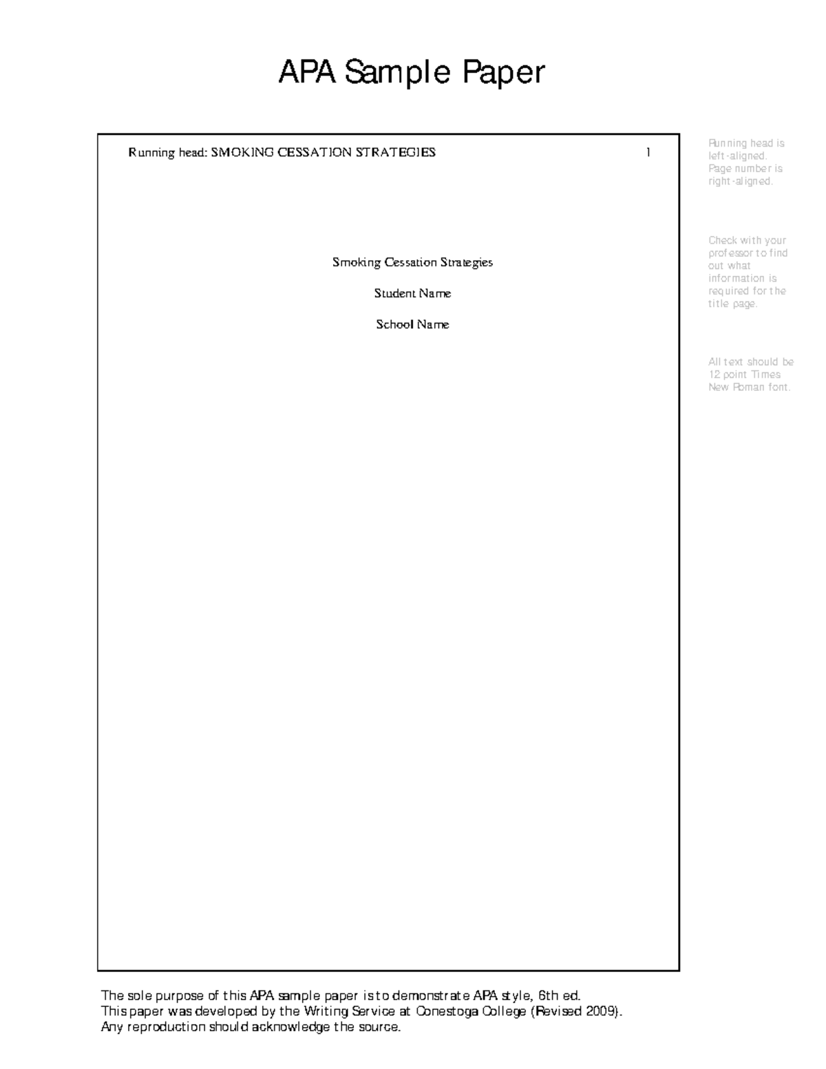 Sample APAPaper 6thed - Reference materials - APA Sample Paper Running ...