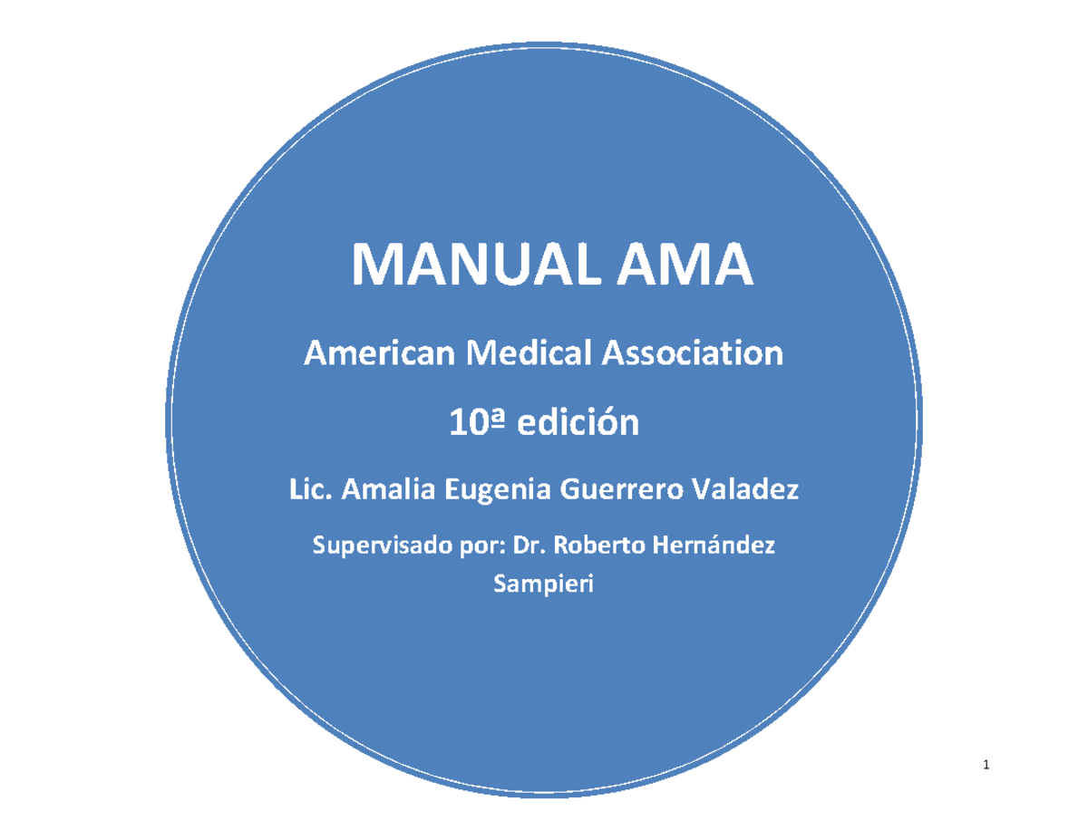 Manual American Medical Asociation (1) MANUAL AMA American Medical