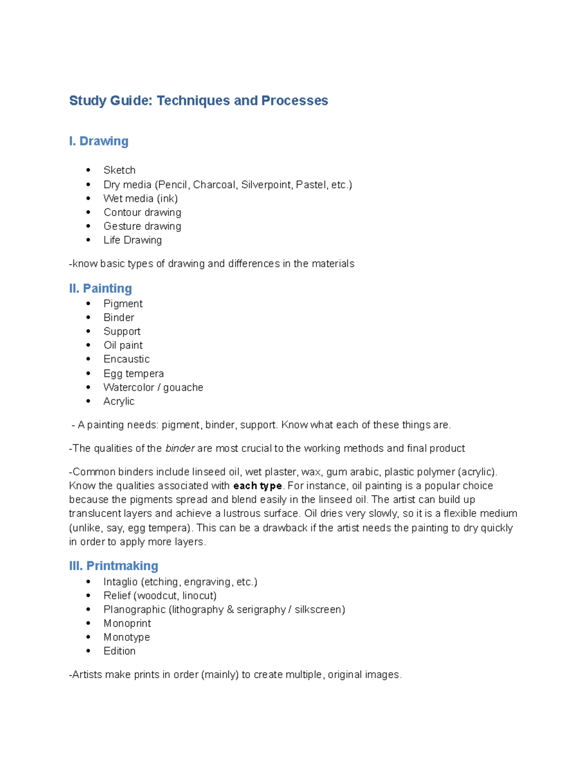 Study Guide Techniques