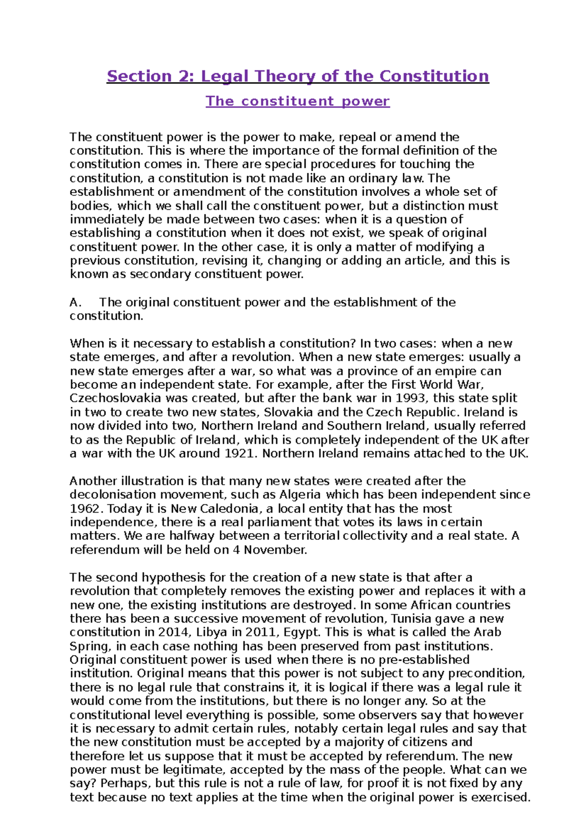 Chapter 2 Section 2 Part.1 - Section 2: Legal Theory of the ...