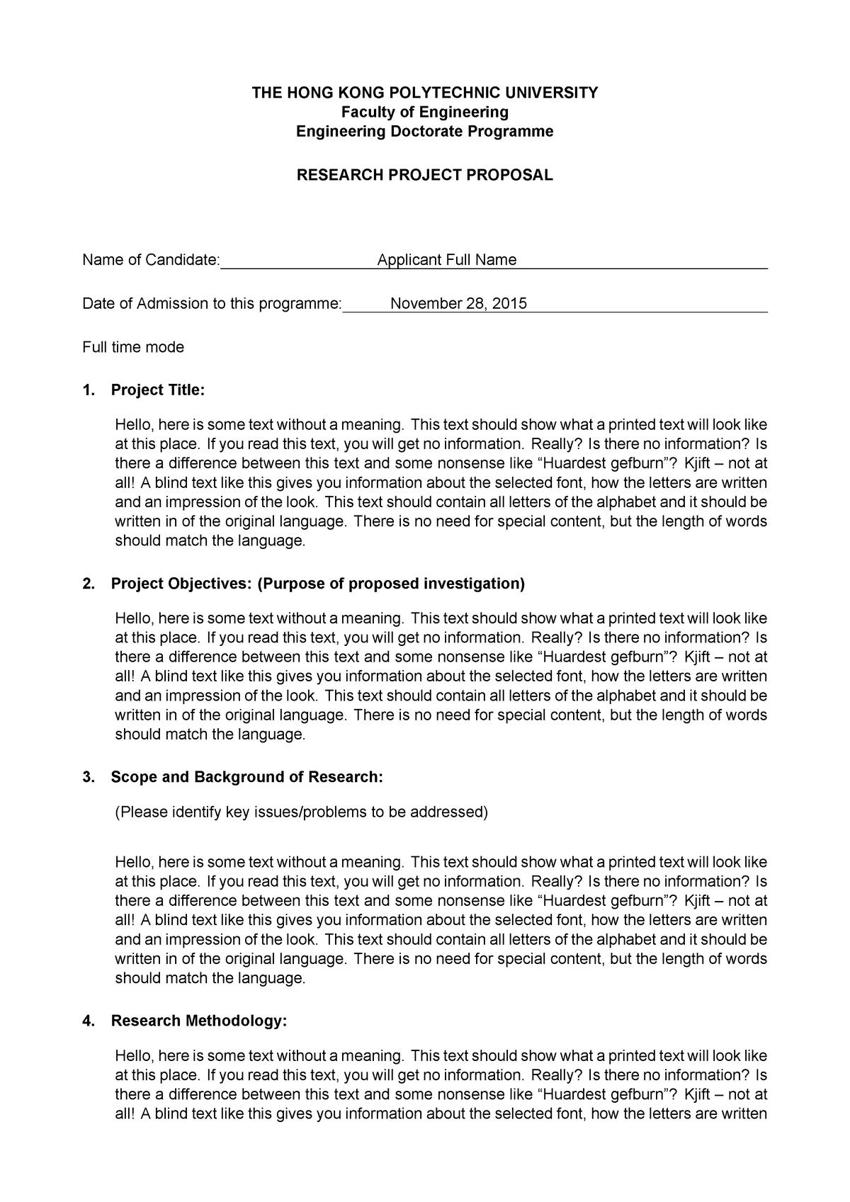 format of research proposal for phd