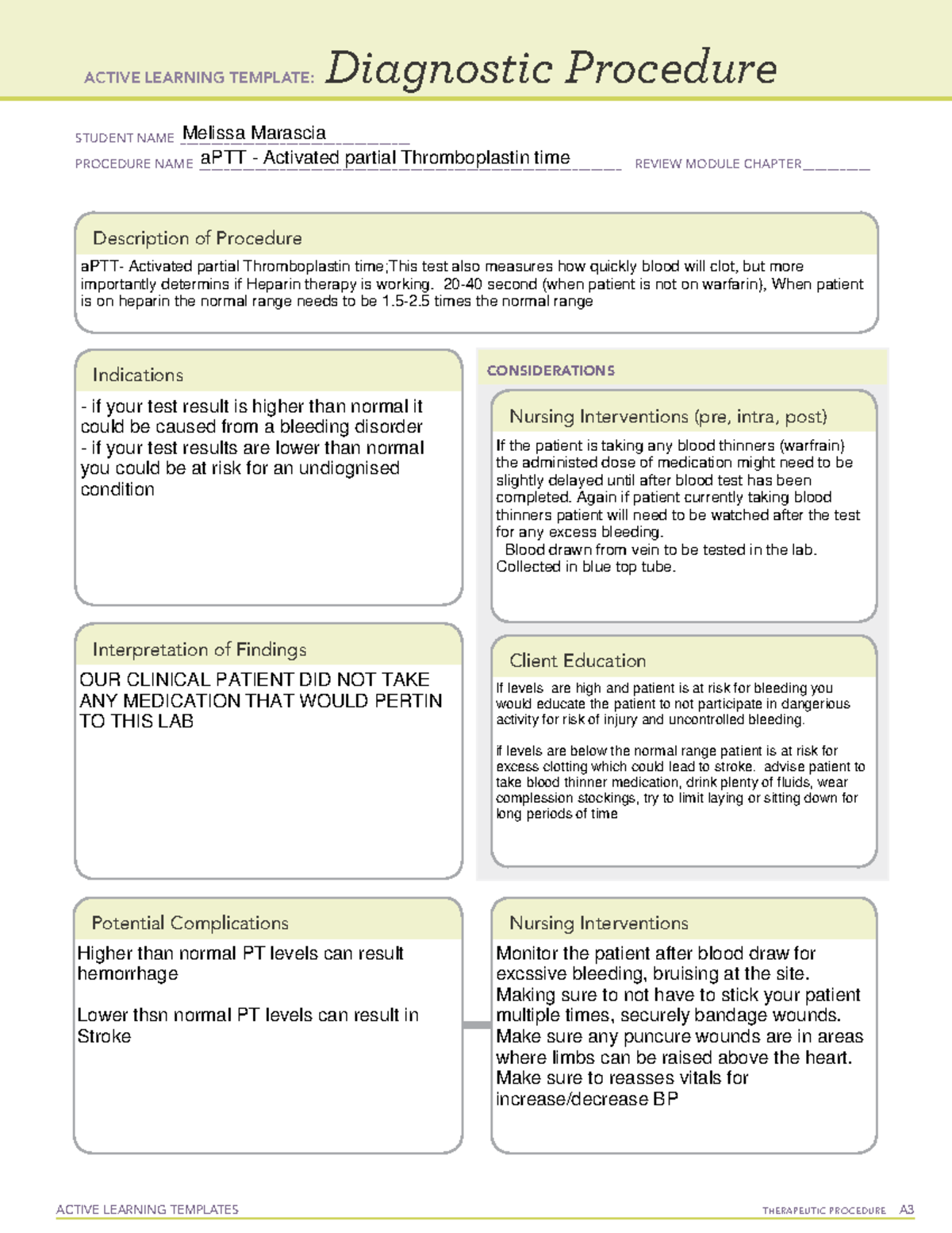 A PTT - template - ACTIVE LEARNING TEMPLATES THERAPEUTIC PROCEDURE A ...