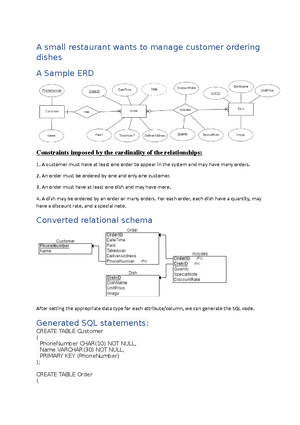 Chapter 14 Database Design Questions - Studocu