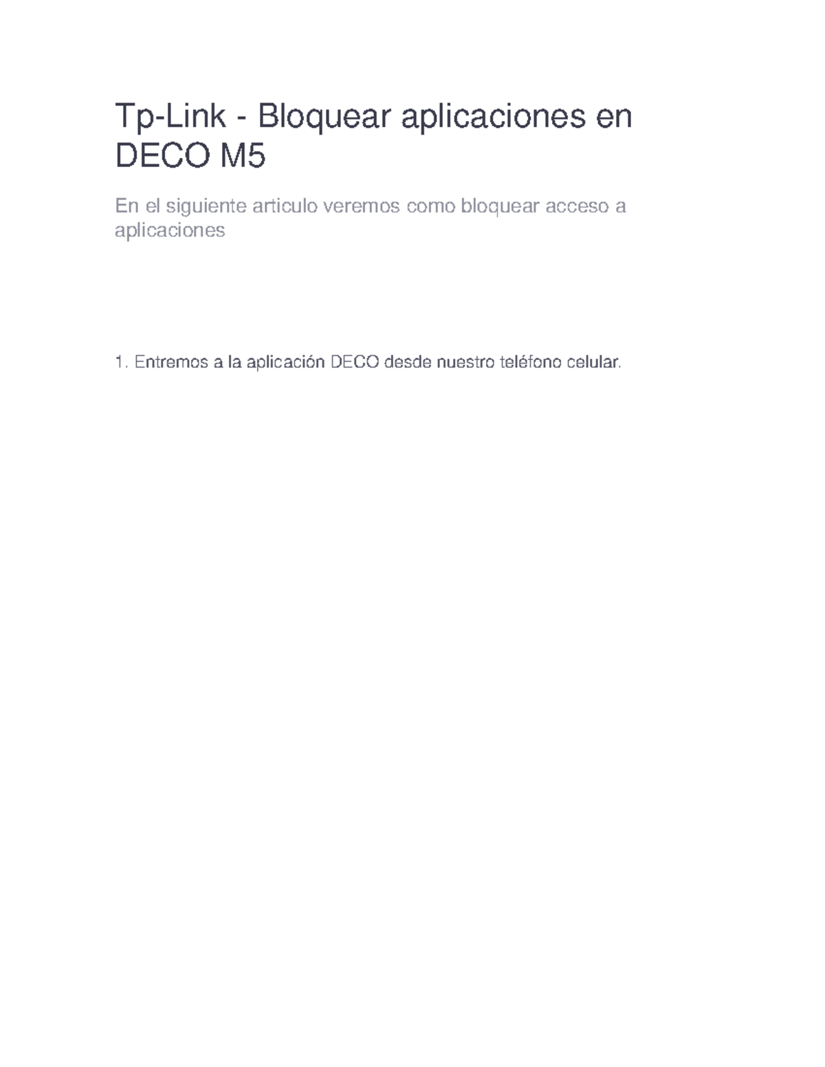 Tp-Link - Bloquear aplicaciones en DECO M5 3 TP-Link - Tp- Link ...