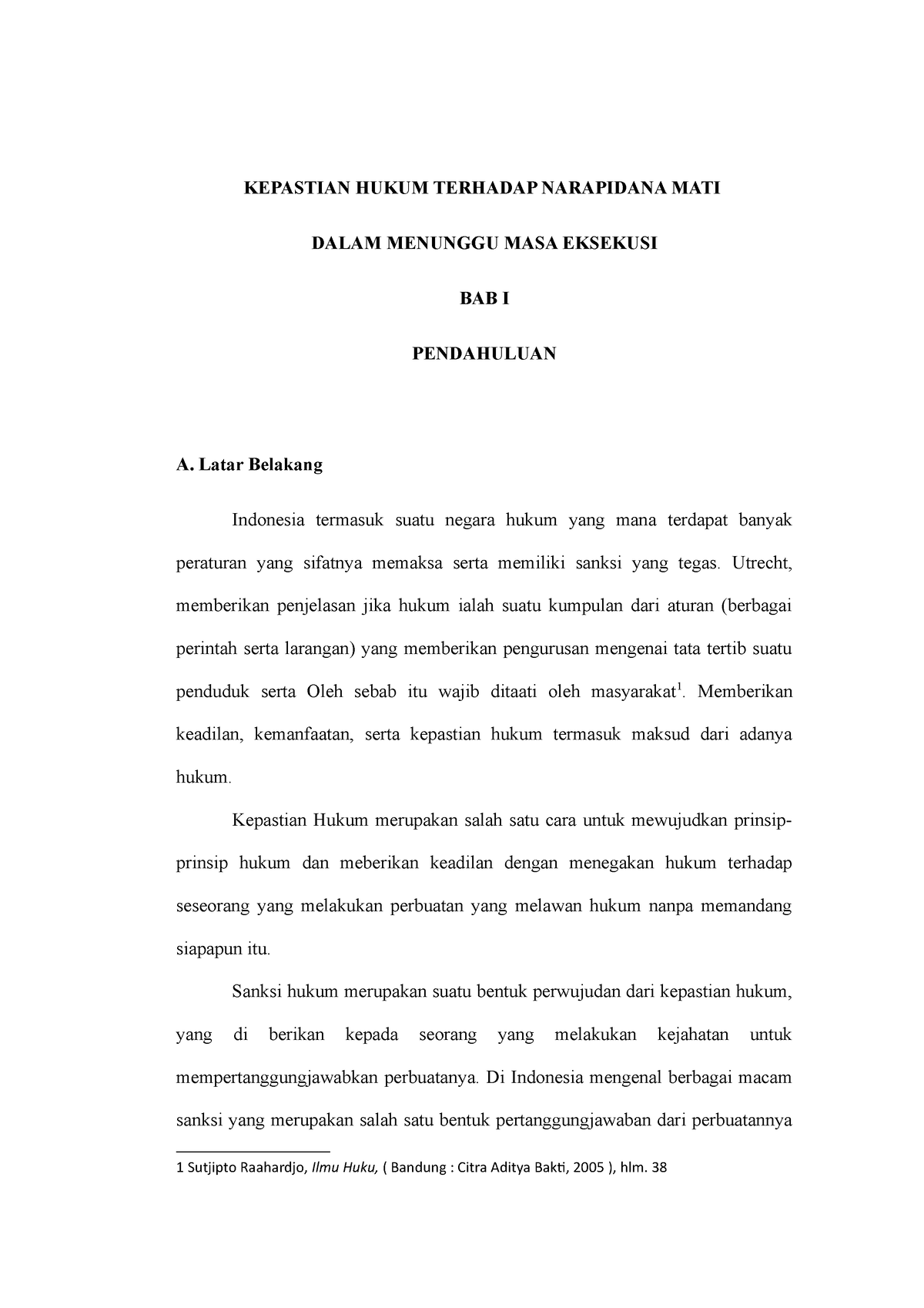 Hukum Pidana - Kelas A - Kepastian Hukum Terhadap Narapidana Mati Dalam ...