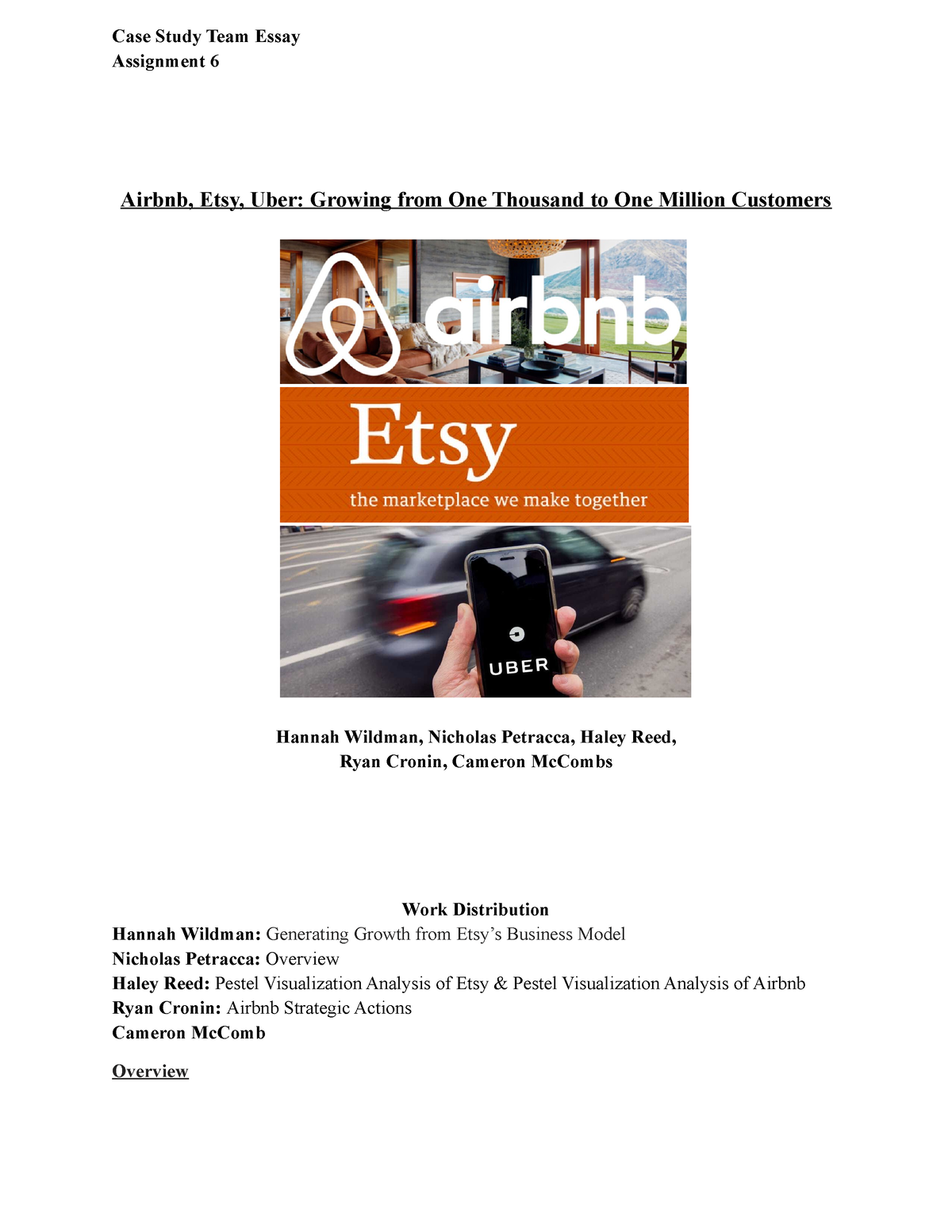 airbnb etsy uber case study solution