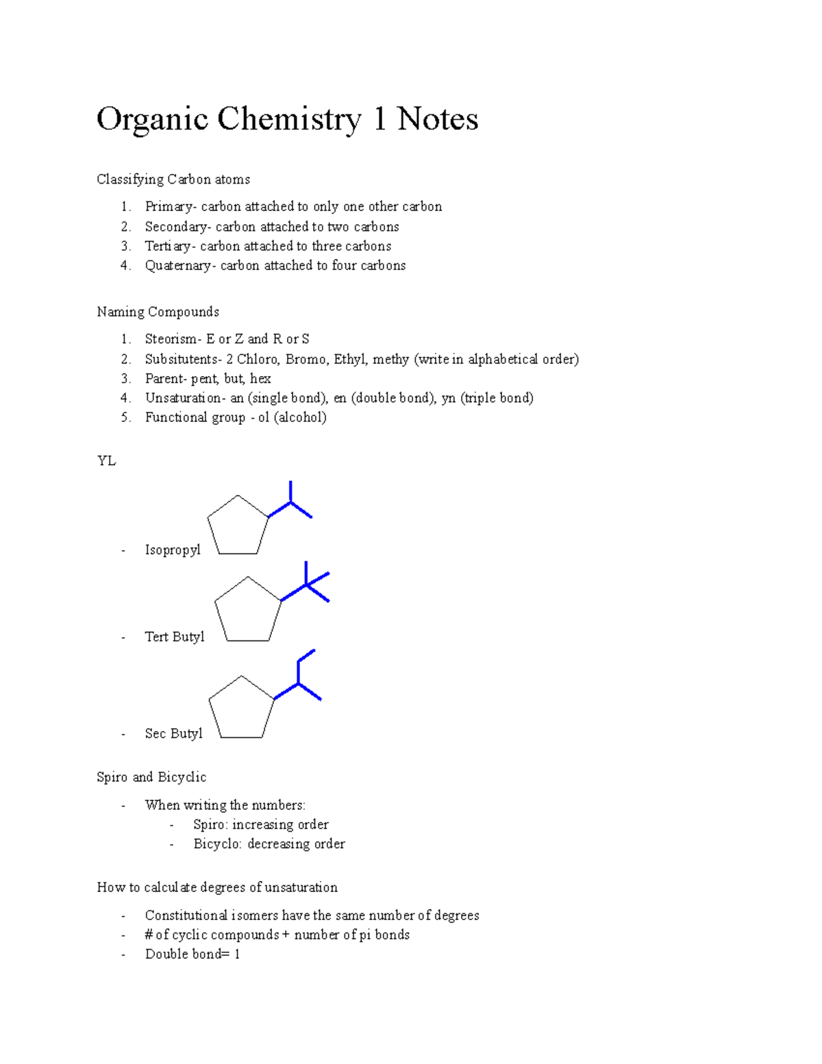 Introduction To Organic Chemistry - Organic Chemistry 1 Notes ...