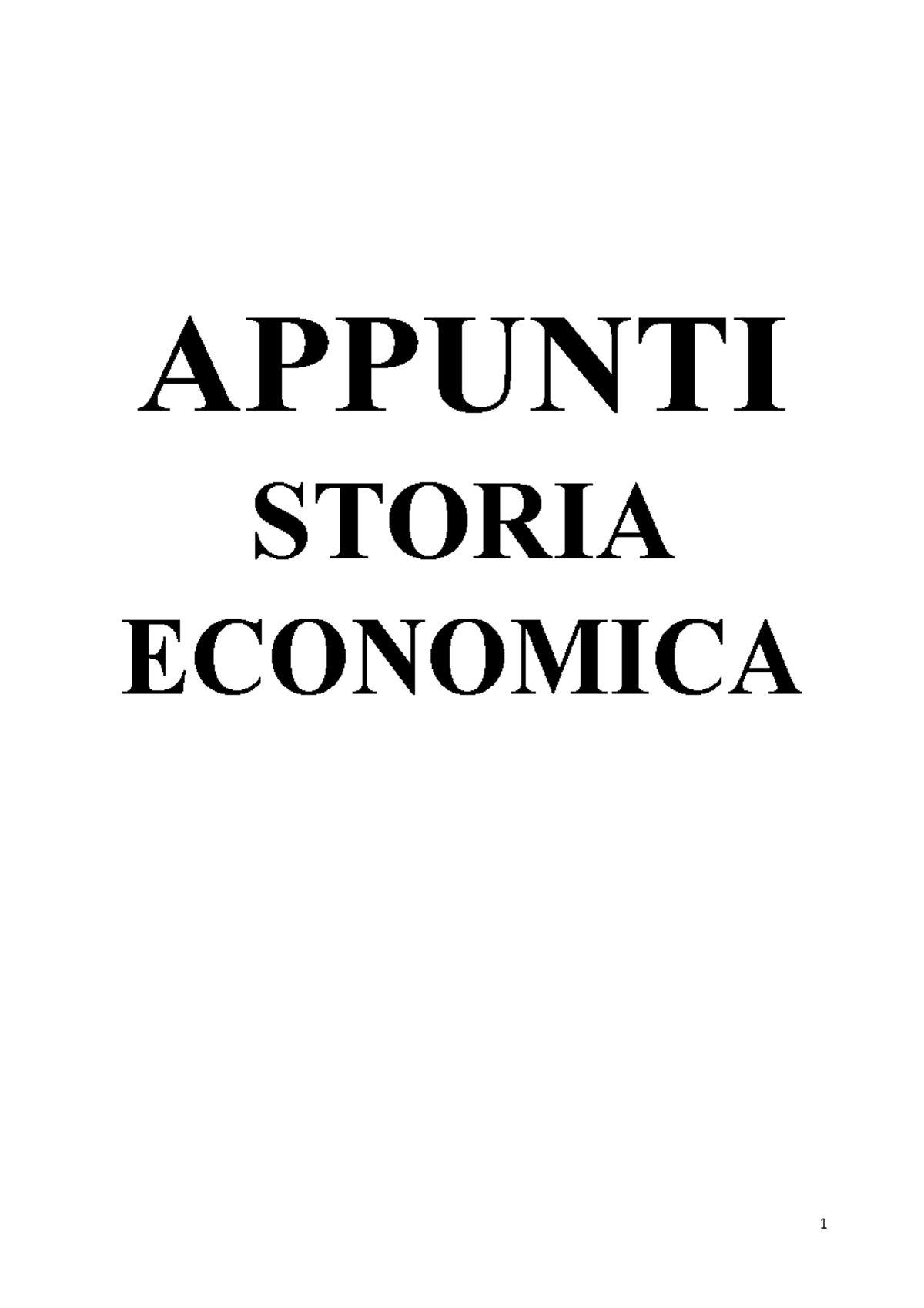 Appunti Storia Economica - 1 APPUNTI STORIA ECONOMICA Cos'è Il PIL? PIL ...