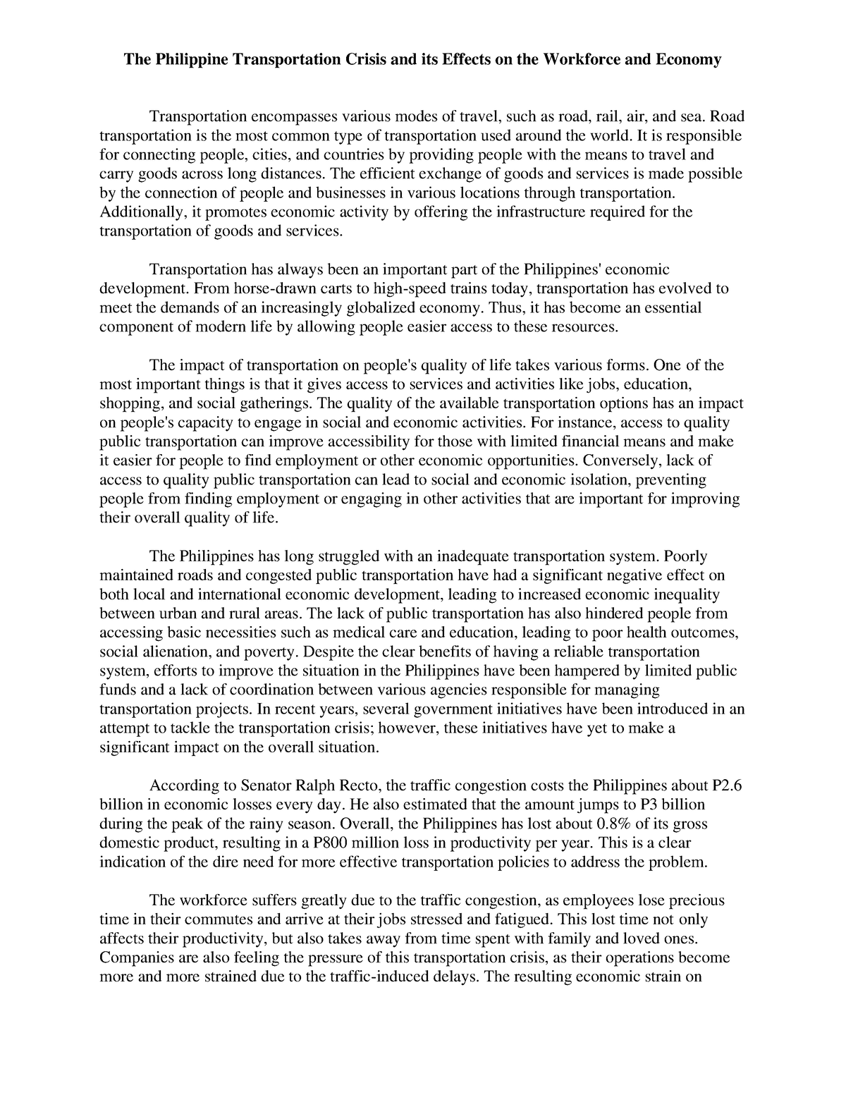 research paper about traffic in the philippines pdf