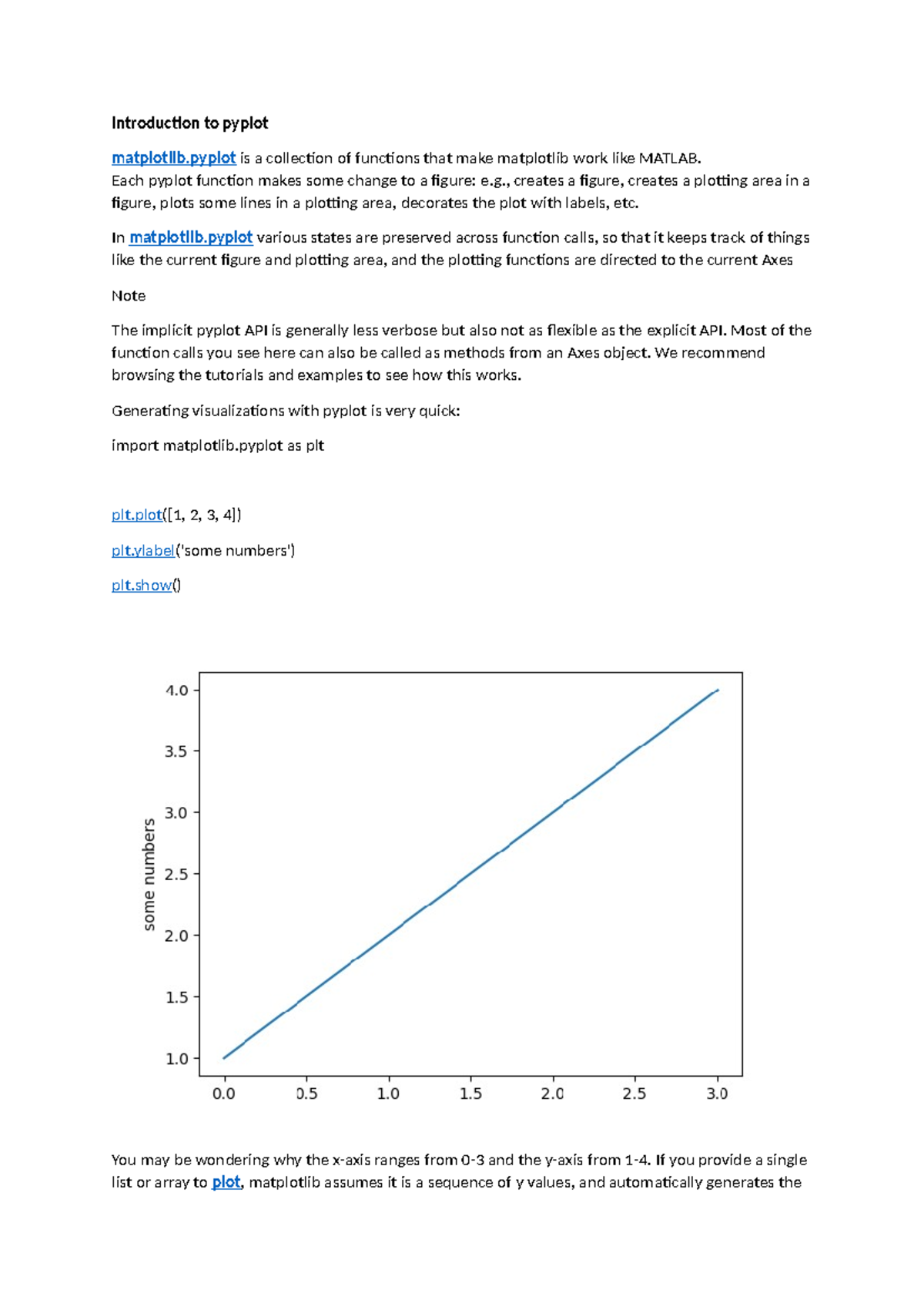 Introduction to pyplot-unit-05 - Introduction to pyplot matplotlib is a ...