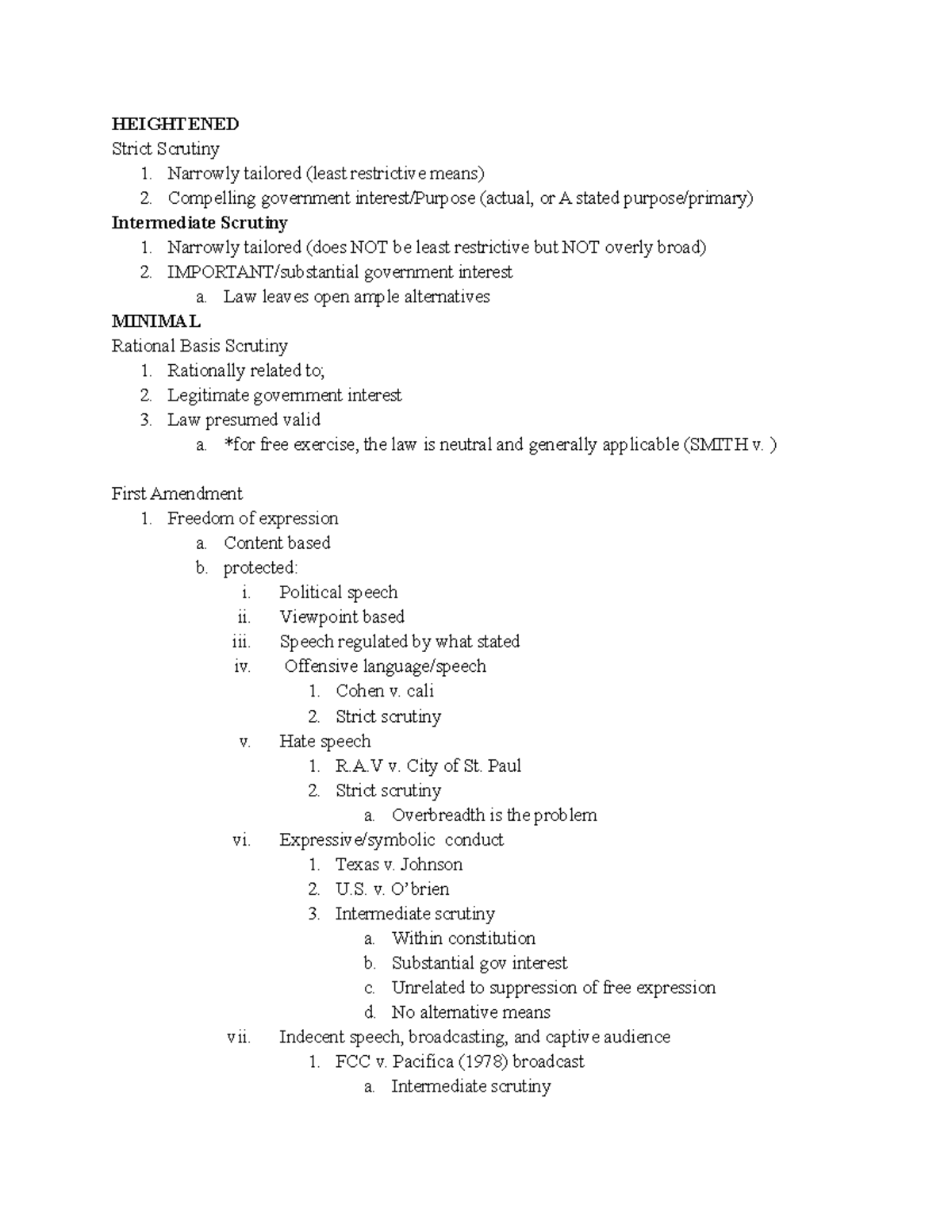 conlaw-ii-outline-heightened-strict-scrutiny-1-narrowly-tailored