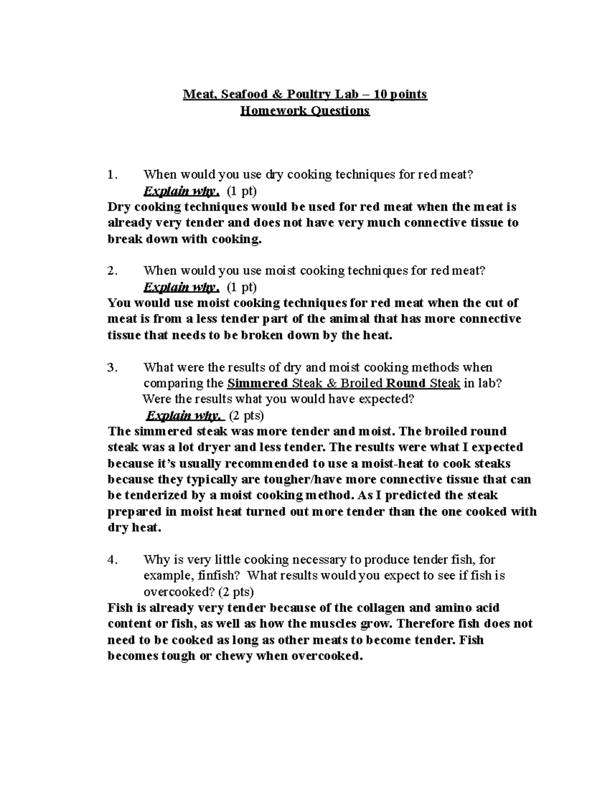 Homework 4 - Jenna Ramsdell - Meat, Seafood & Poultry Lab – 10 points ...