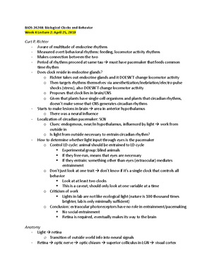 BIOL W1L2 - Lecture notes Week 1 Lecture 2 - BIOS 24248: Biological ...
