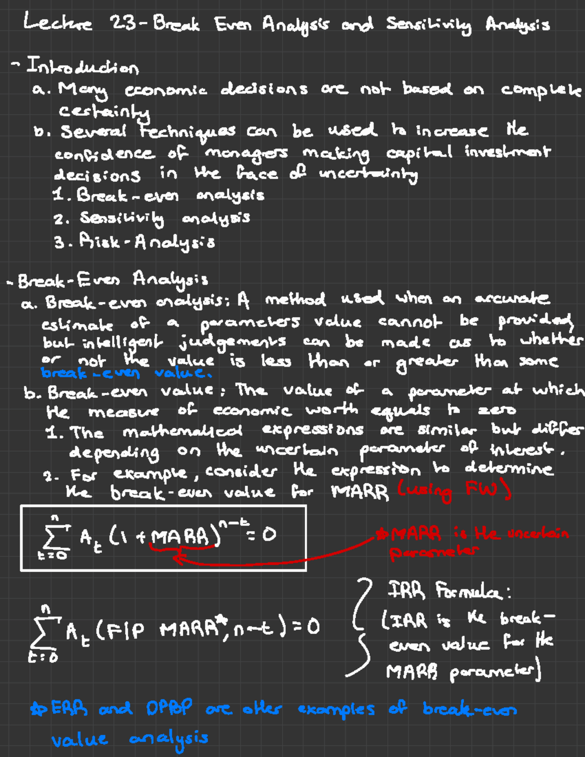 Lecture On Break-Even Analysis And More, Includes Exam 2 Practice ...