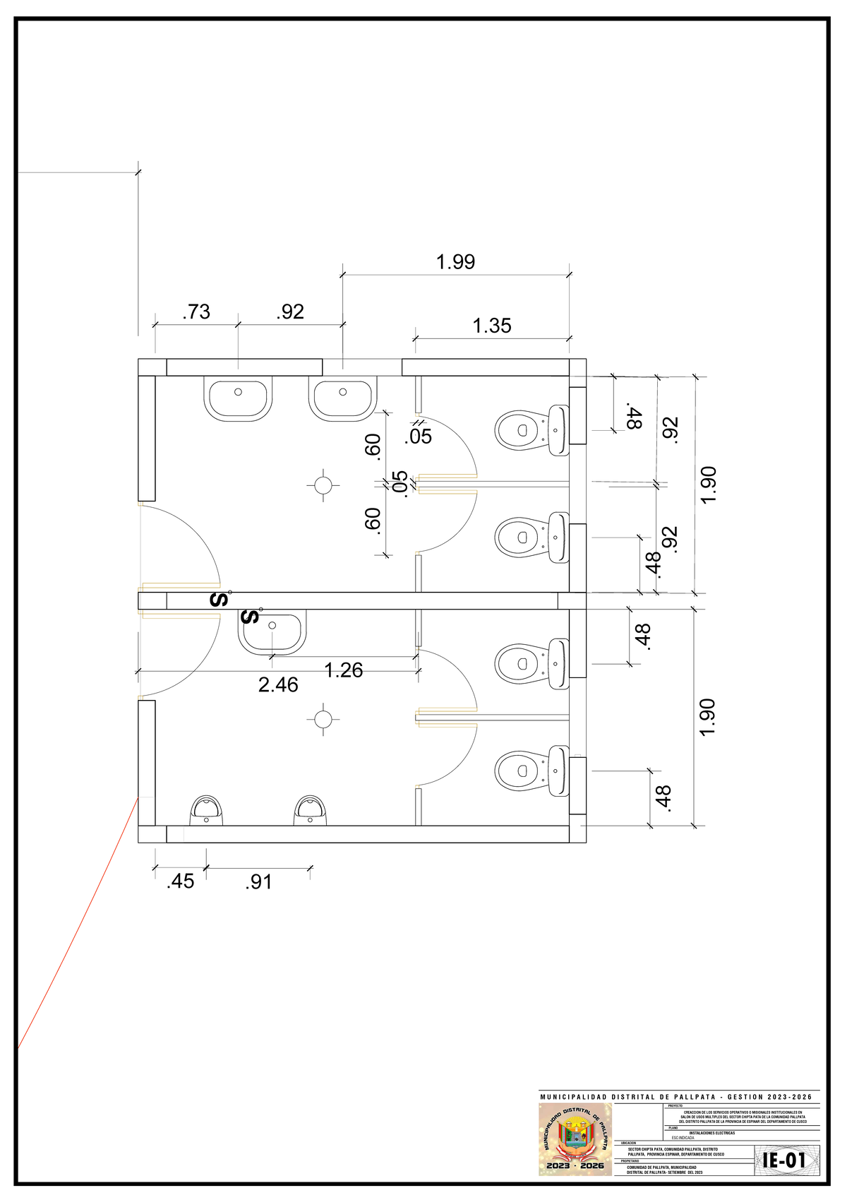 Plano DE Chipta PATAbaño - S S 1. . . 1. . . 1. 1. . . . 2. 1. .45 ...