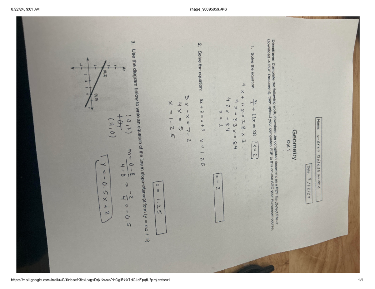 Image 90095859 - this is a standard normal assignment - Name: andrea ...
